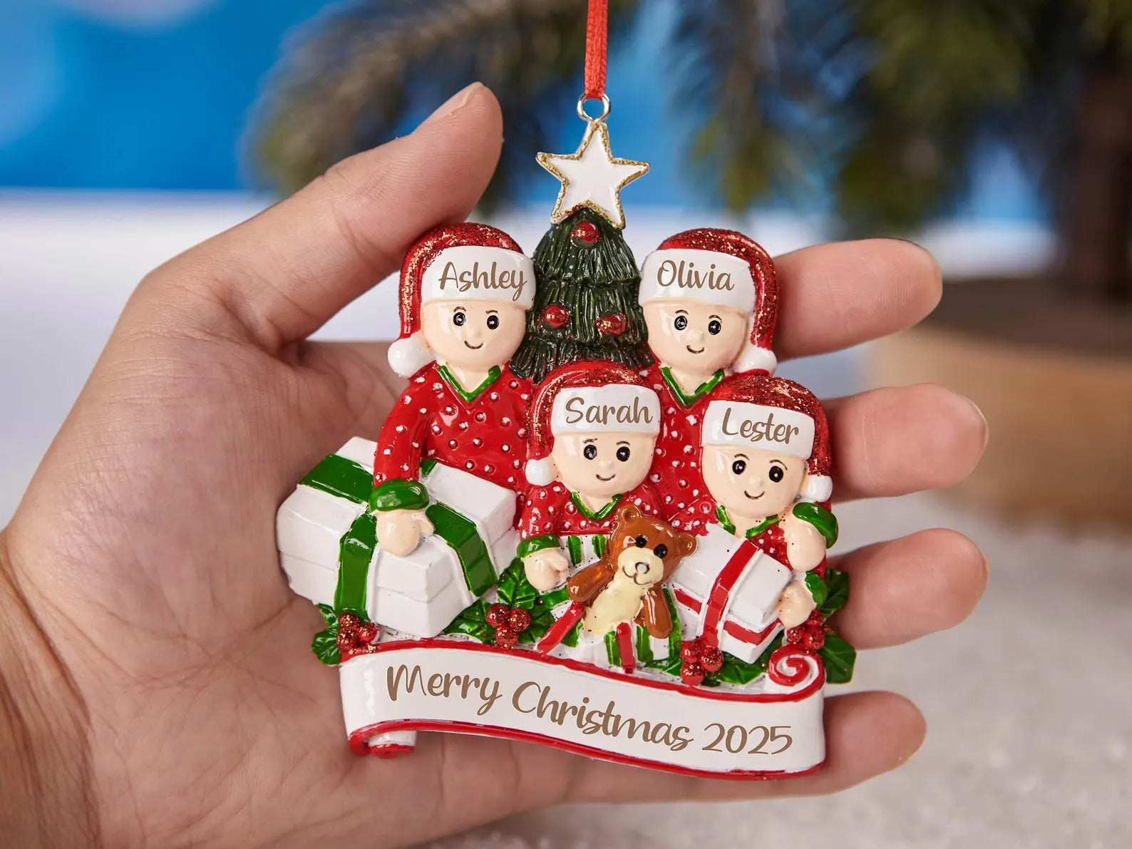 Personalized Family Christmas Ornament,2025 Christmas Ornament, Resin ornament, Custom Family Ornament for Xmas Tree Decor