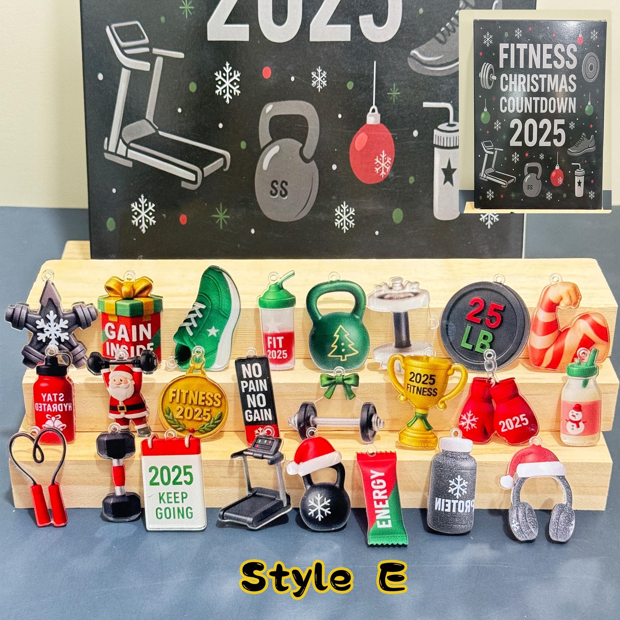 2025 Emotional Support Advent Calendar: 24Pcs Funny Acrylic Ornaments,Vegetable,Fruits,Capibara,The Dragon & Forest,Christmas Countdown Gift