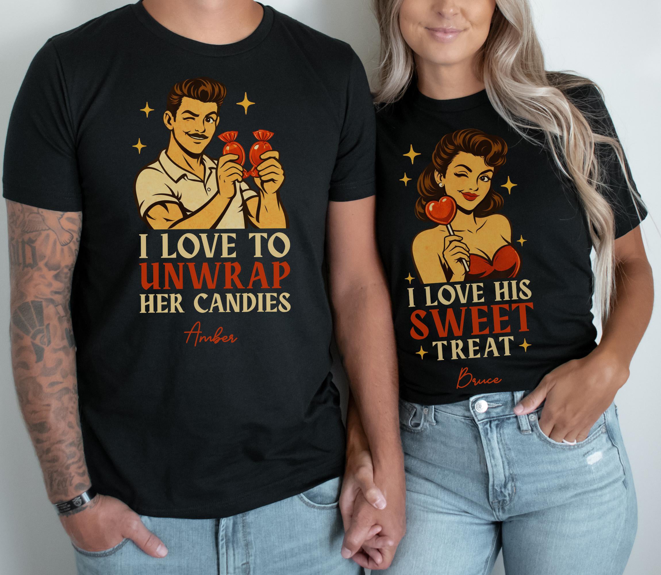 Funny Valentines Day Shirt, Matching Couple Tees,Inappropriate Couples Tshirt,Valentines T-Shirts Gift, Boyfriend Girlfriend Husband Wife