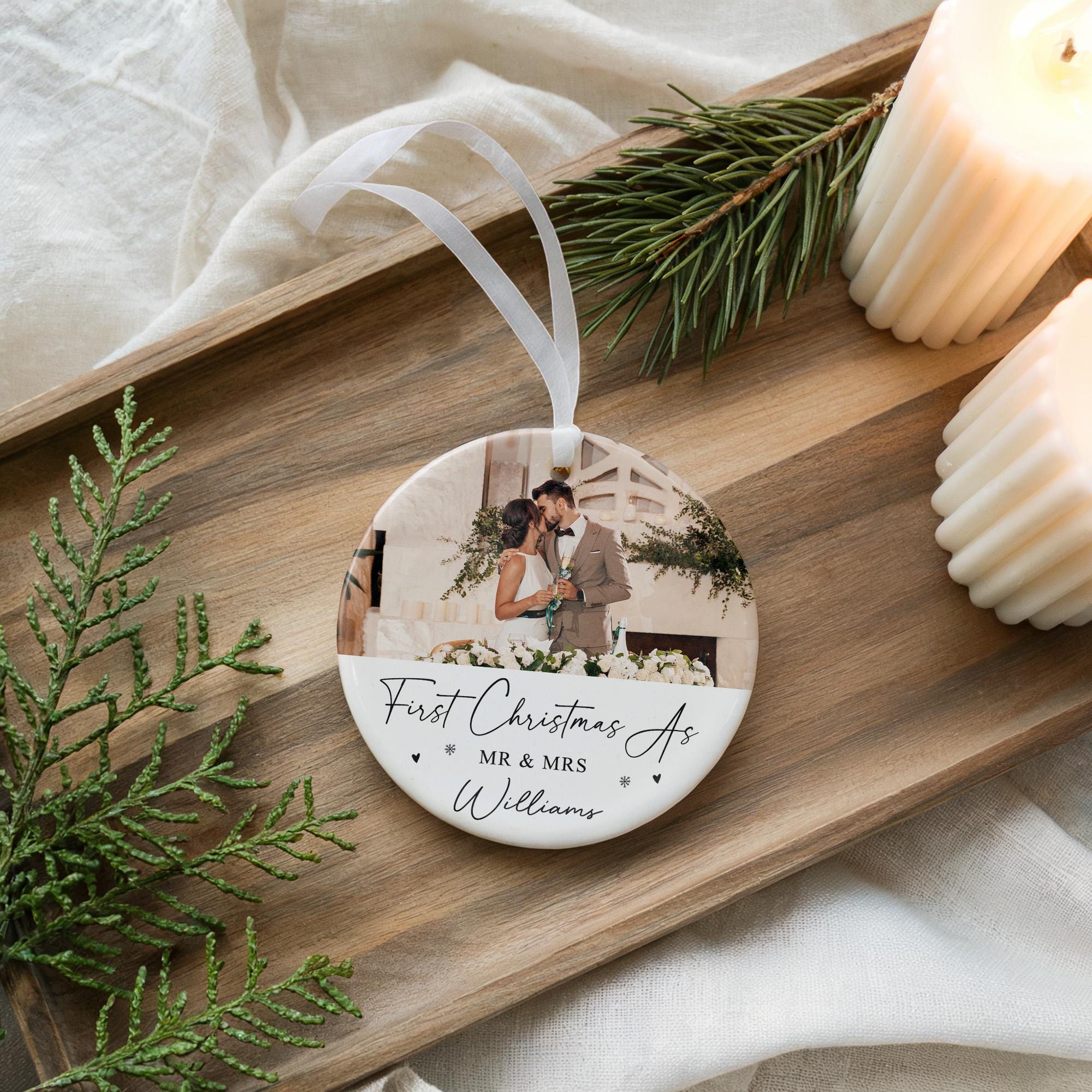 Personalised 1st Christmas as Mr and Mrs Bauble | First Christmas as Mr and Mrs Bauble, 1st Christmas Married Decoration