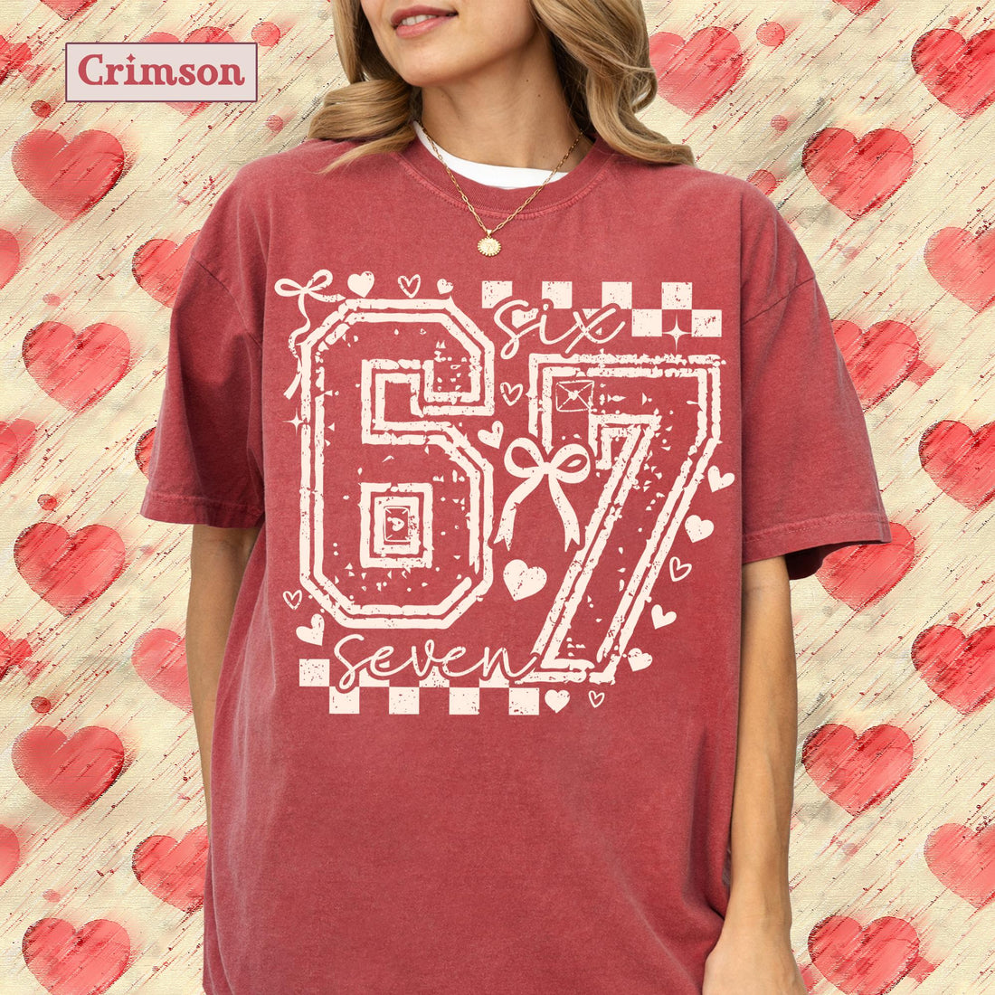67 Valentine Meme Shirt | Six Seven Valentines Day T-shirt | 6 7 Heart Themed | Couple Tee