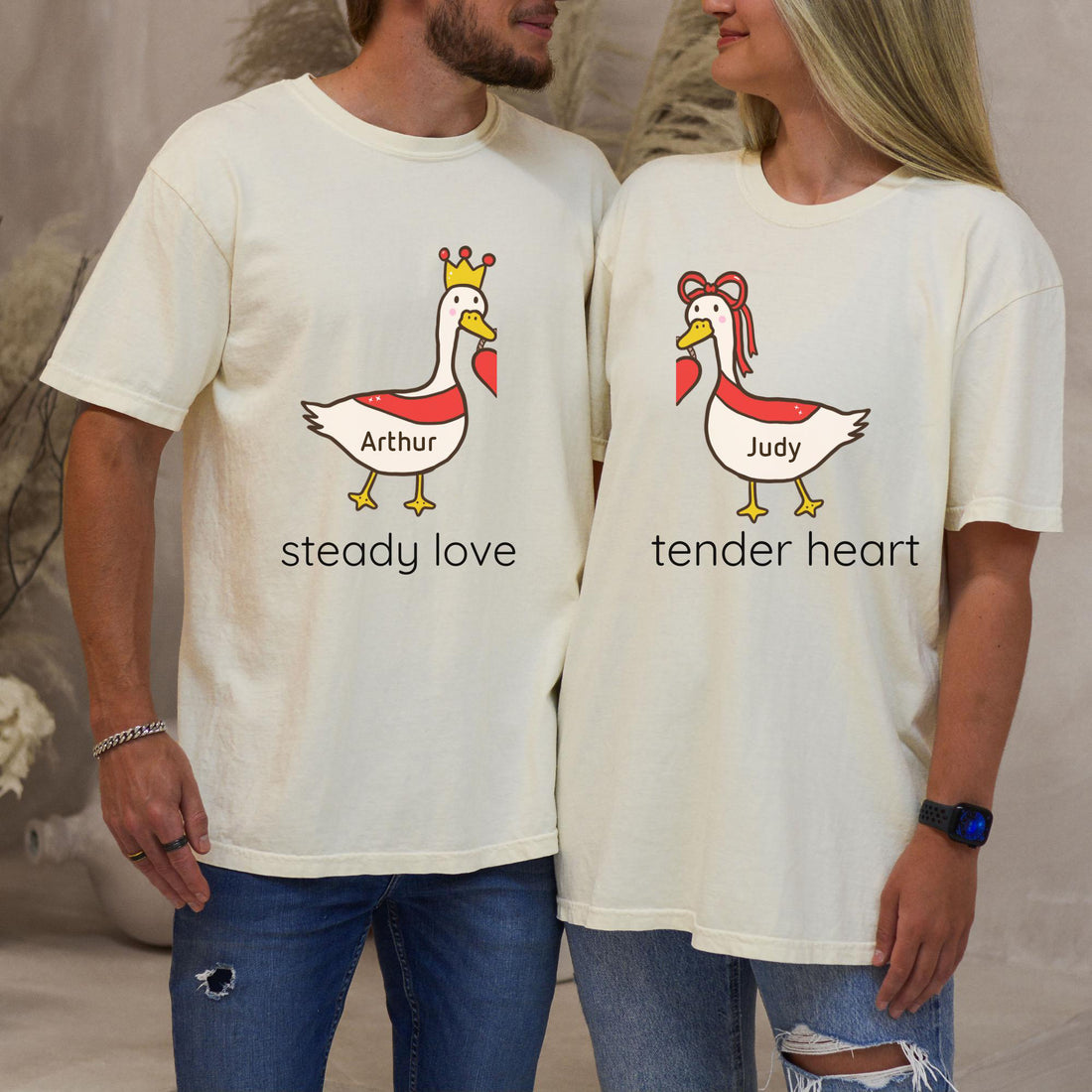 Funny Couple Shirts for Valentine’s Day Comfort Colors,Gift for Husband and Wife Girlfriend Boyfriend Mom Dad,Funny Couple Gift,Goose Shirts