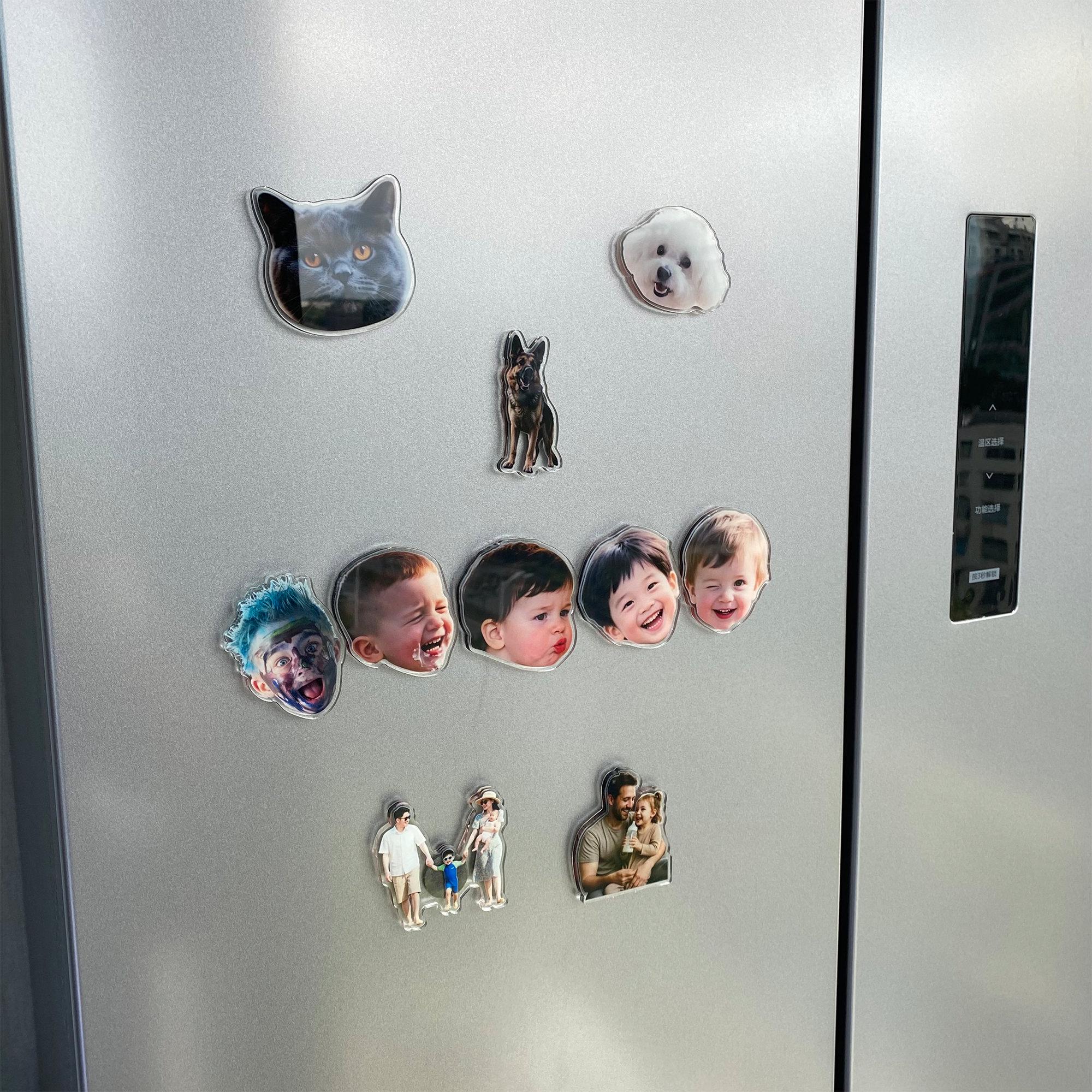 Custom Shaped Fridge Magnet, Photo Refrigerator Magnet, Cut Pet Magnet, Family Vacation Photo Magnet, Face Picture Magnet, Photo Print Gift