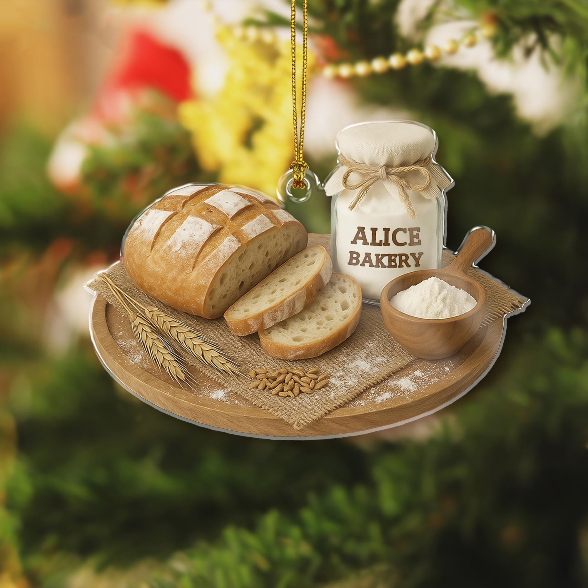 Personalized Sourdough Bread Ornament 2025 Kitchen Keepsake, Christmas Gift for Bakers