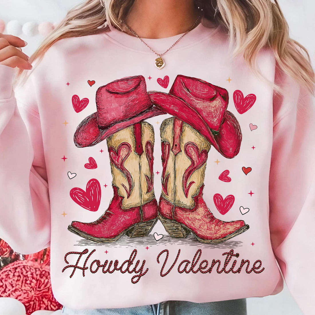 Retro Howdy Valentine Shirt , Western Valentine Sweatshirt, Cowboy Boots, Love XOXO, Cowgirl Valentine, Country Love Valentine