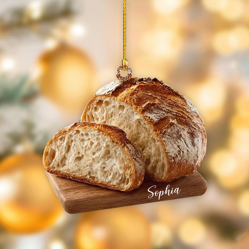 Personalized Sourdough Starter Jar Christmas Ornament, Sourdough Bread Ornament, Sourdough Ornament Gift, Baking Lovers Gift,Sourdough Lover