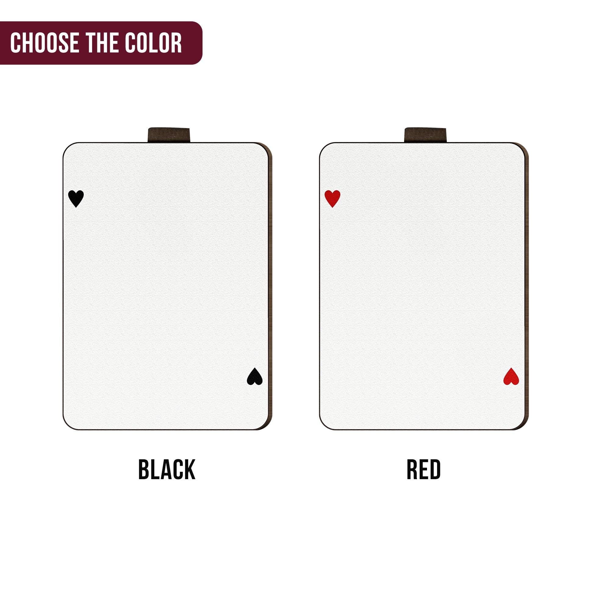 Drive Safe I Love You Car Visor Clip Custom Photo, Personalized Couple Picture Sun Visor Clip, Playing Card Photo Car Decor, Valentine Gift