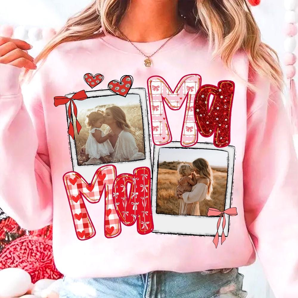 Preppy Mama Valentine Glitter Photo, Mimi Nana Gigi Coquette Bow Valentine, Leopard valentine, Heart Valentine, Valentine