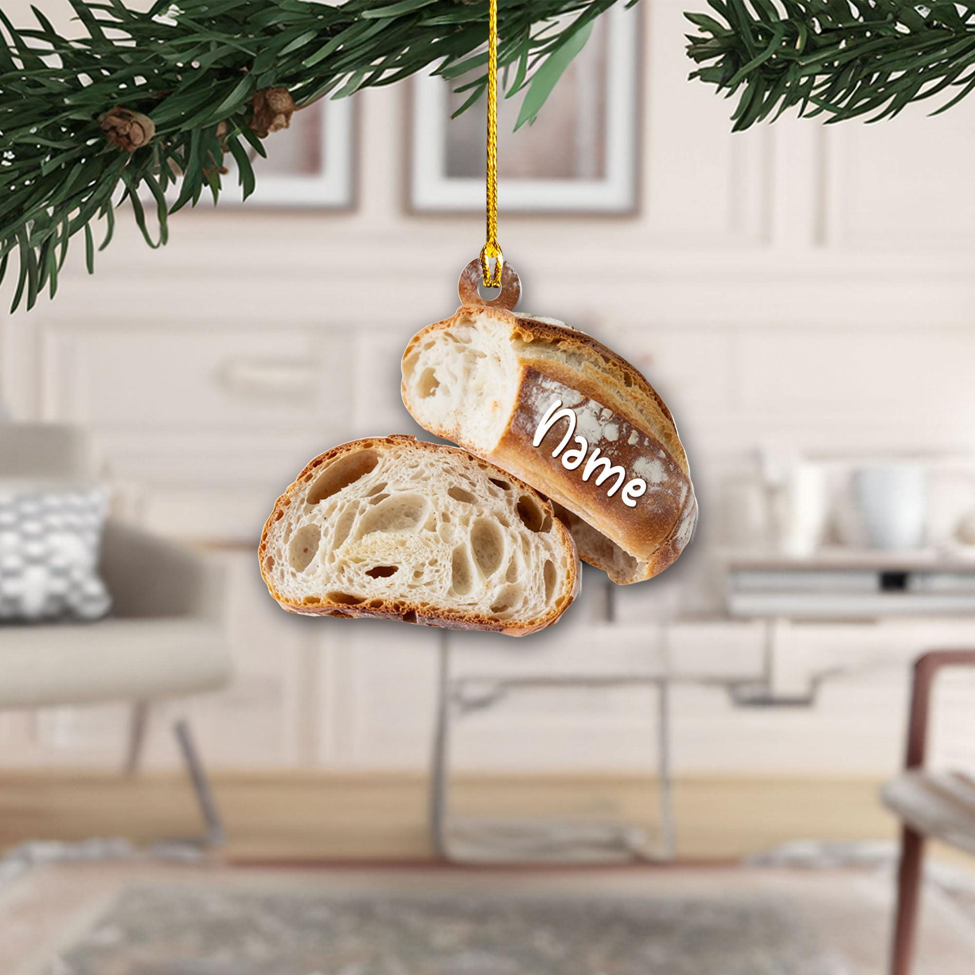 Personalized Sourdough Starter Jar Christmas Ornament, Sourdough Bread Ornament, Sourdough Ornament Gift, Baking Lovers Gift,Sourdough Lover