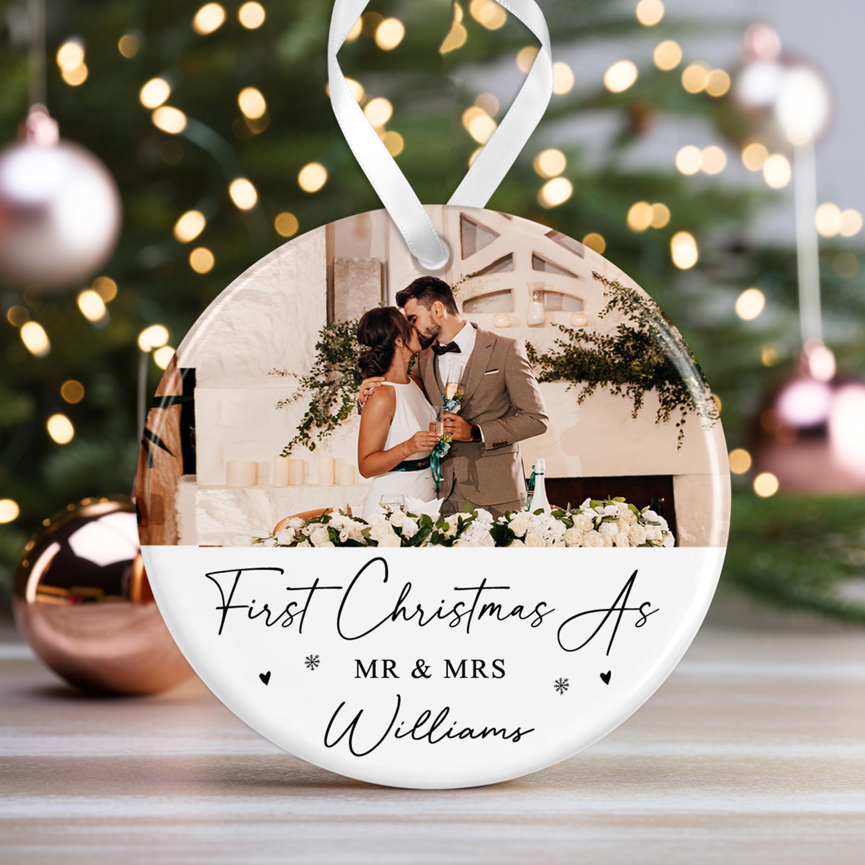 Personalised 1st Christmas as Mr and Mrs Bauble | First Christmas as Mr and Mrs Bauble, 1st Christmas Married Decoration