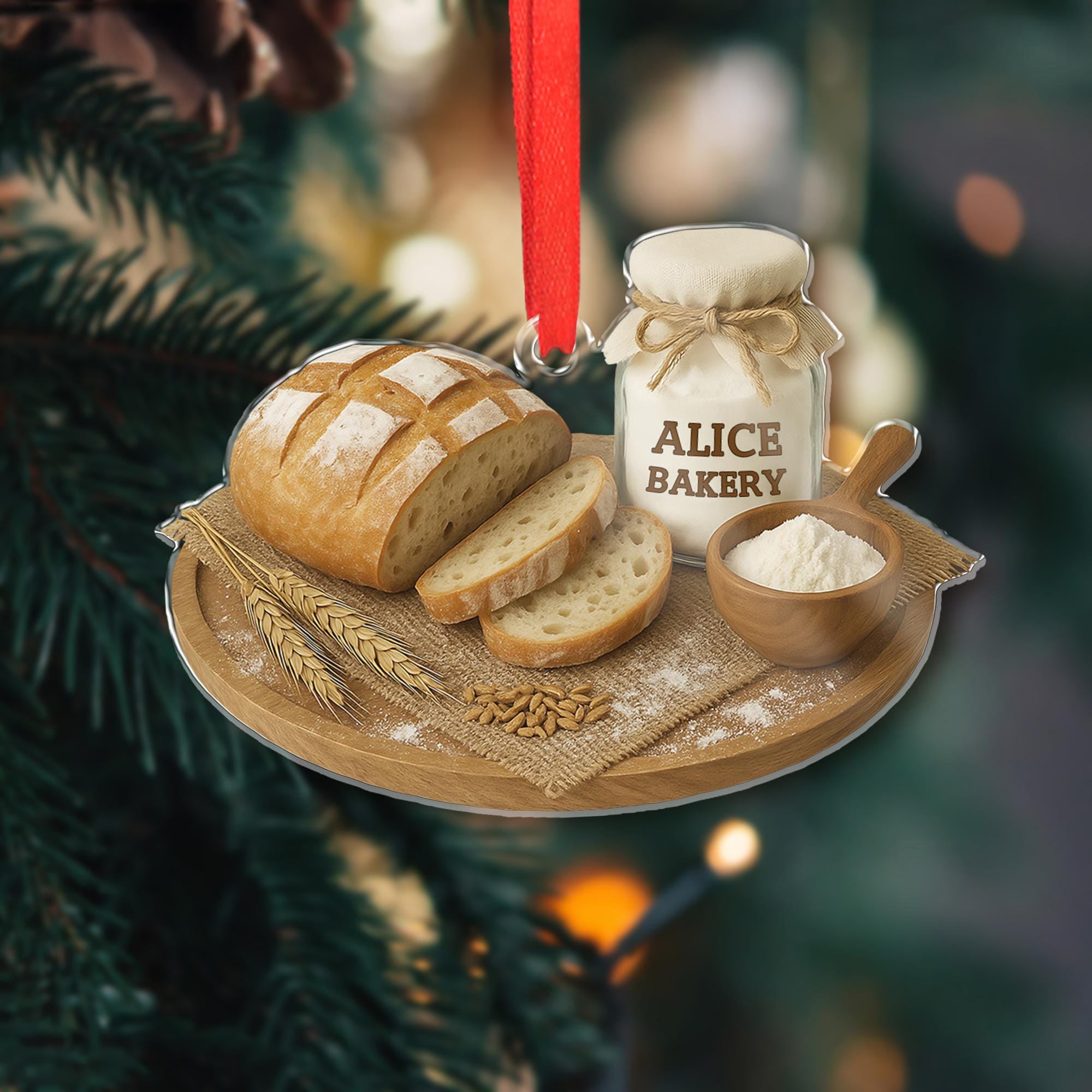 Personalized Sourdough Bread Ornament 2025 Kitchen Keepsake, Christmas Gift for Bakers
