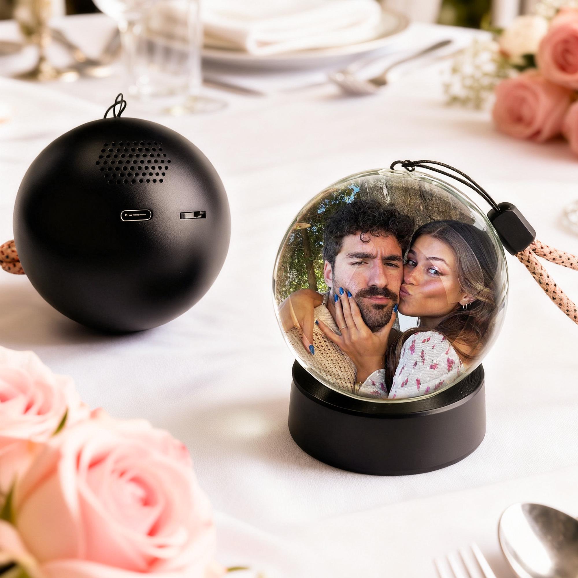 Glass Video Globe: Personalized Memory Crystal Ball Gift