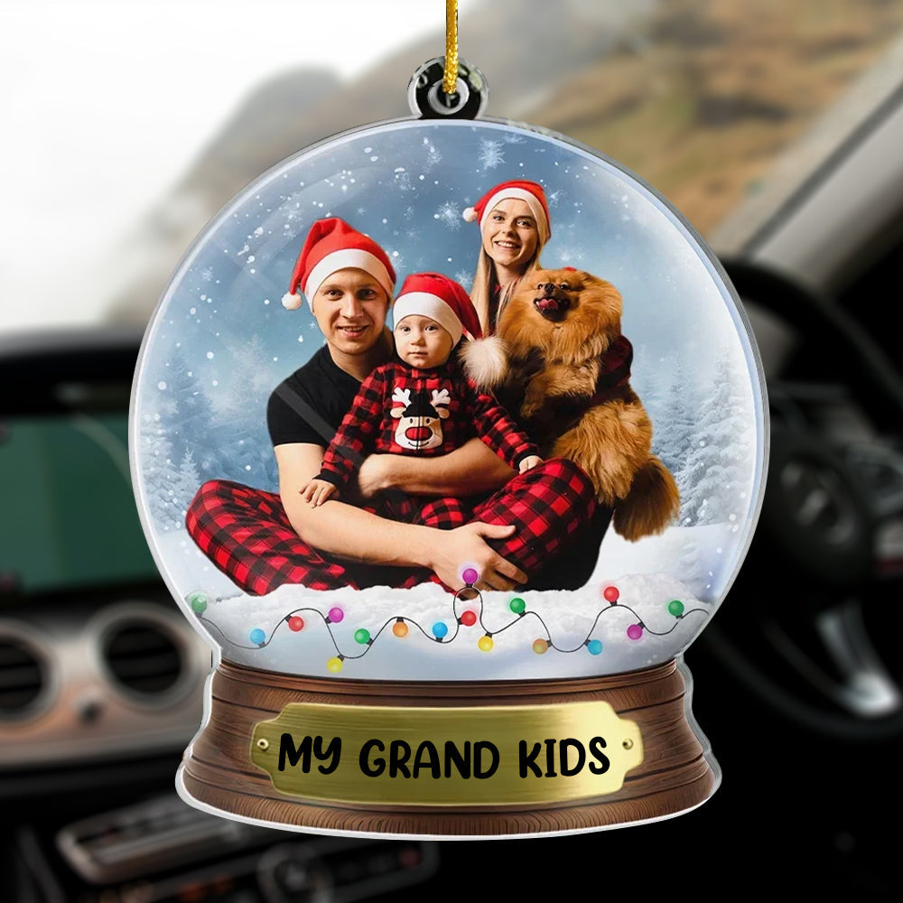 Custom Photo Christmas Is About Family And Love - Family Personalized Custom Ornament - Acrylic Custom Shaped - Christmas Gift For Family Members