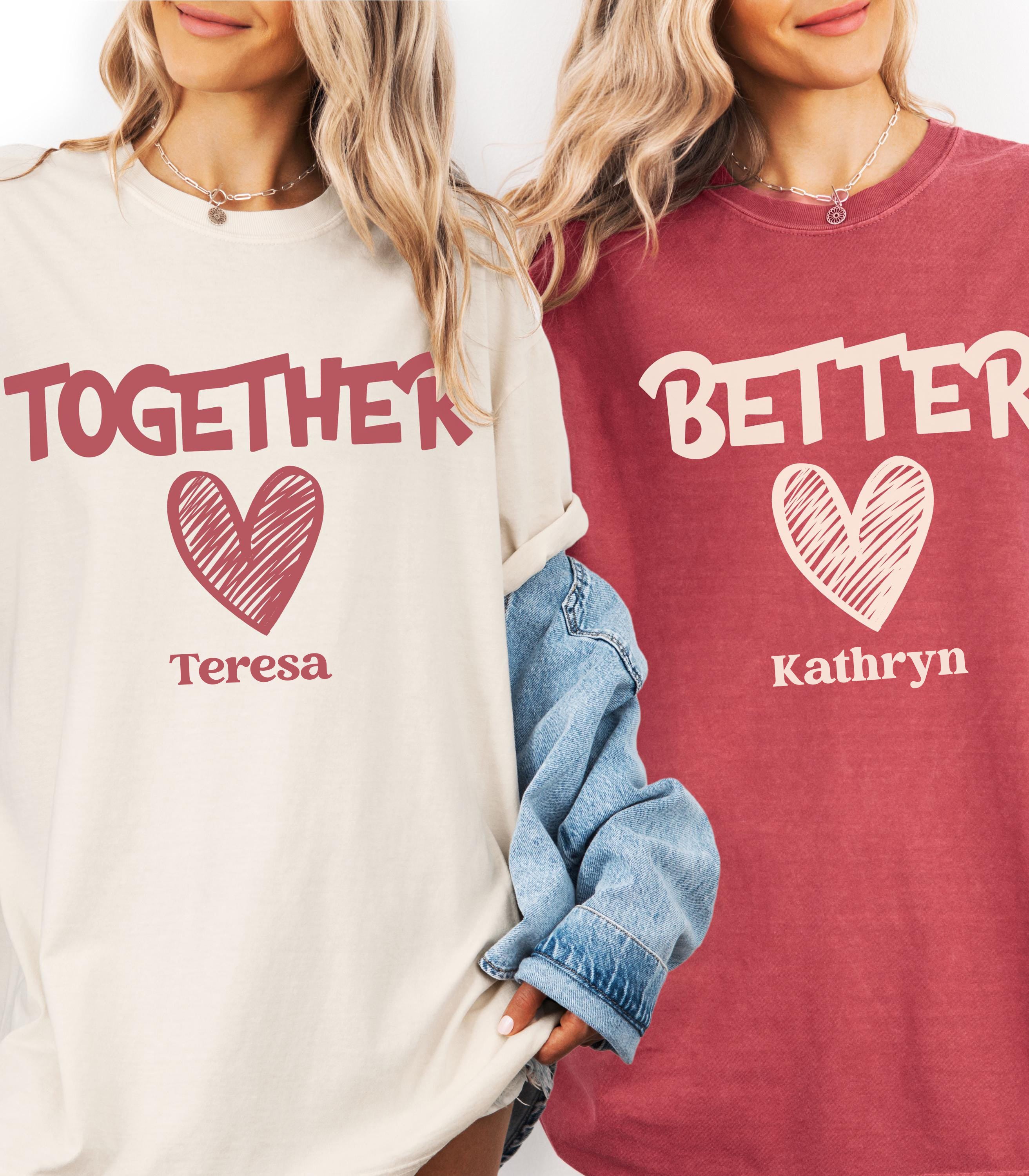 Matching Valentine Shirts for Couples, Better Together, His and Hers Valentine's Day T Shirts, Couple Shirts, Cute Matching Love Shirts