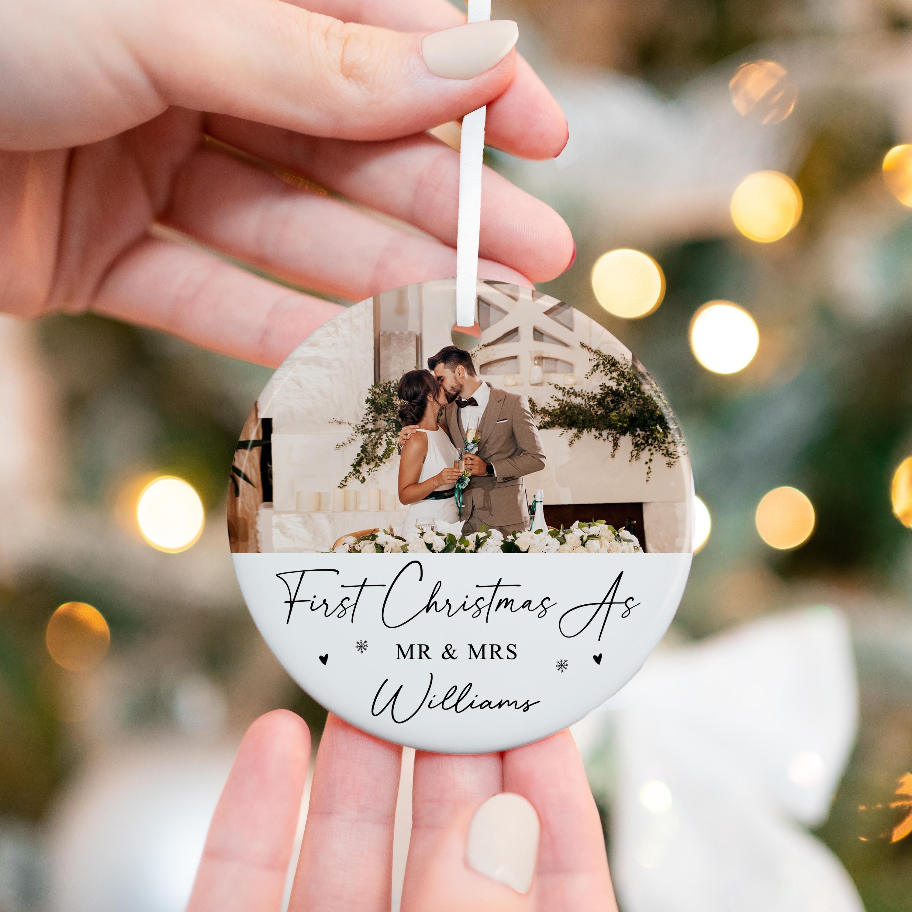 Personalised 1st Christmas as Mr and Mrs Bauble | First Christmas as Mr and Mrs Bauble, 1st Christmas Married Decoration