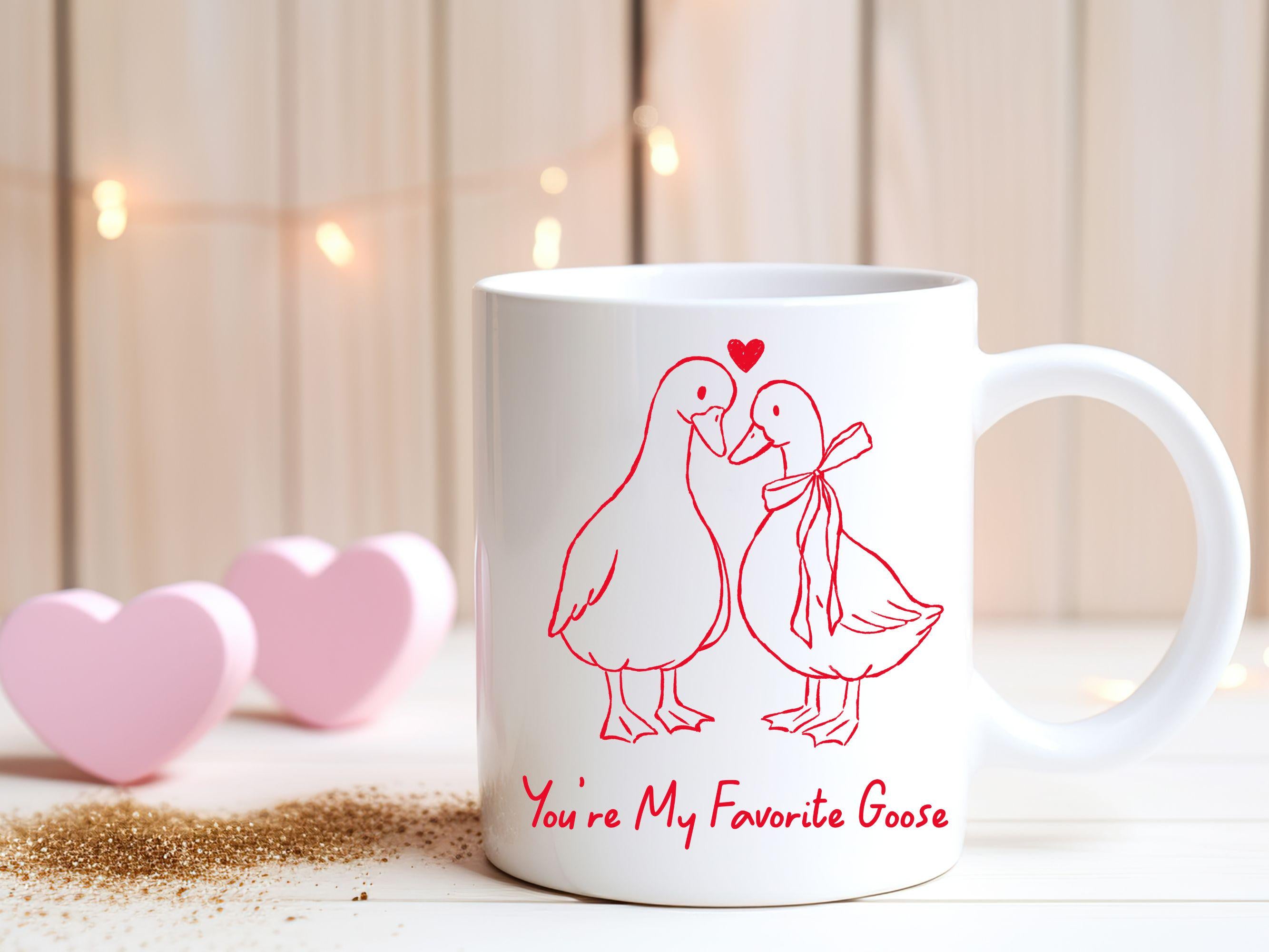 You’re My Favorite Goose Valentines Mug, Romantic Valentines day Mug, Love Mug, Couples valentines day mug, Valentines day gift idea