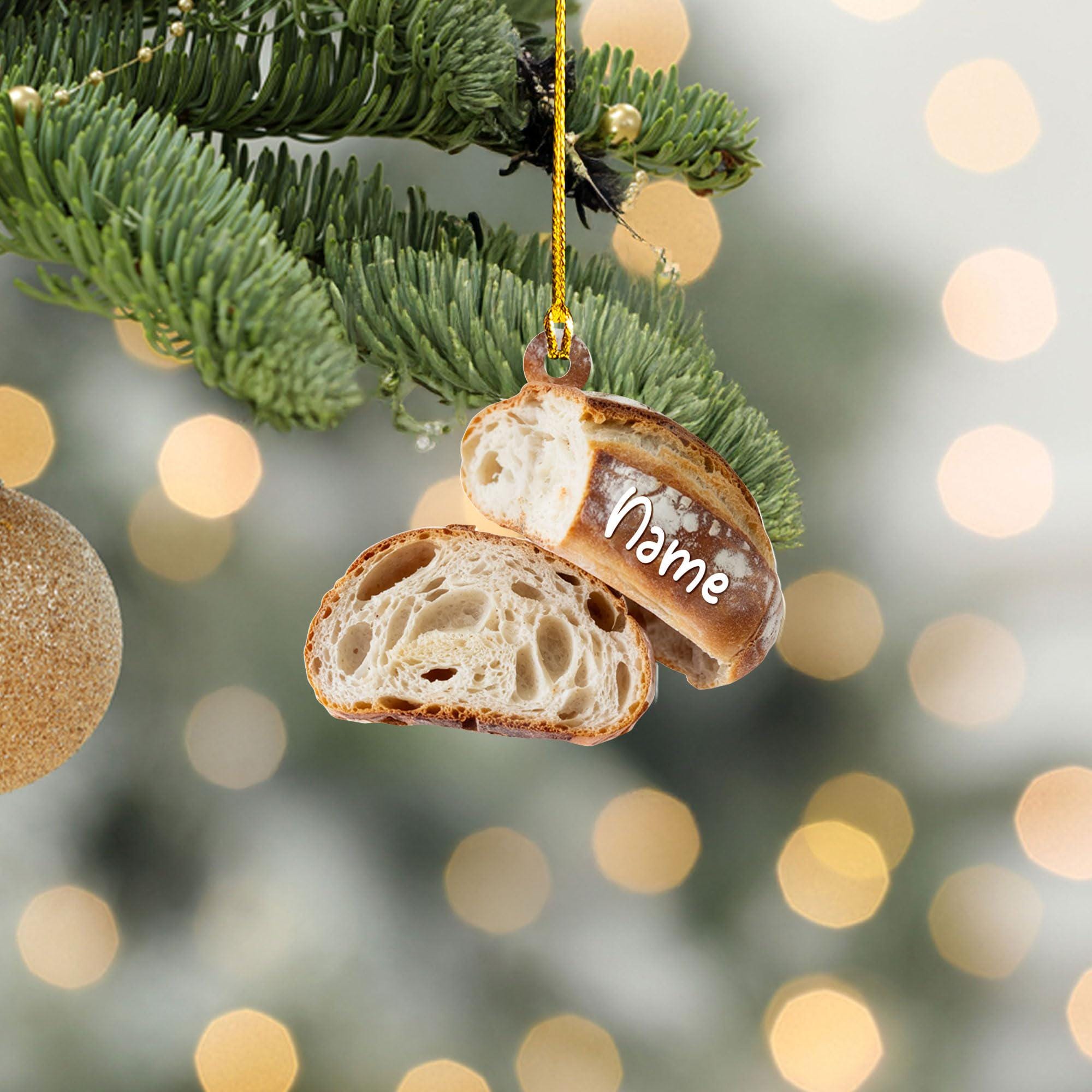 Personalized Sourdough Starter Jar Christmas Ornament, Sourdough Bread Ornament, Sourdough Ornament Gift, Baking Lovers Gift,Sourdough Lover