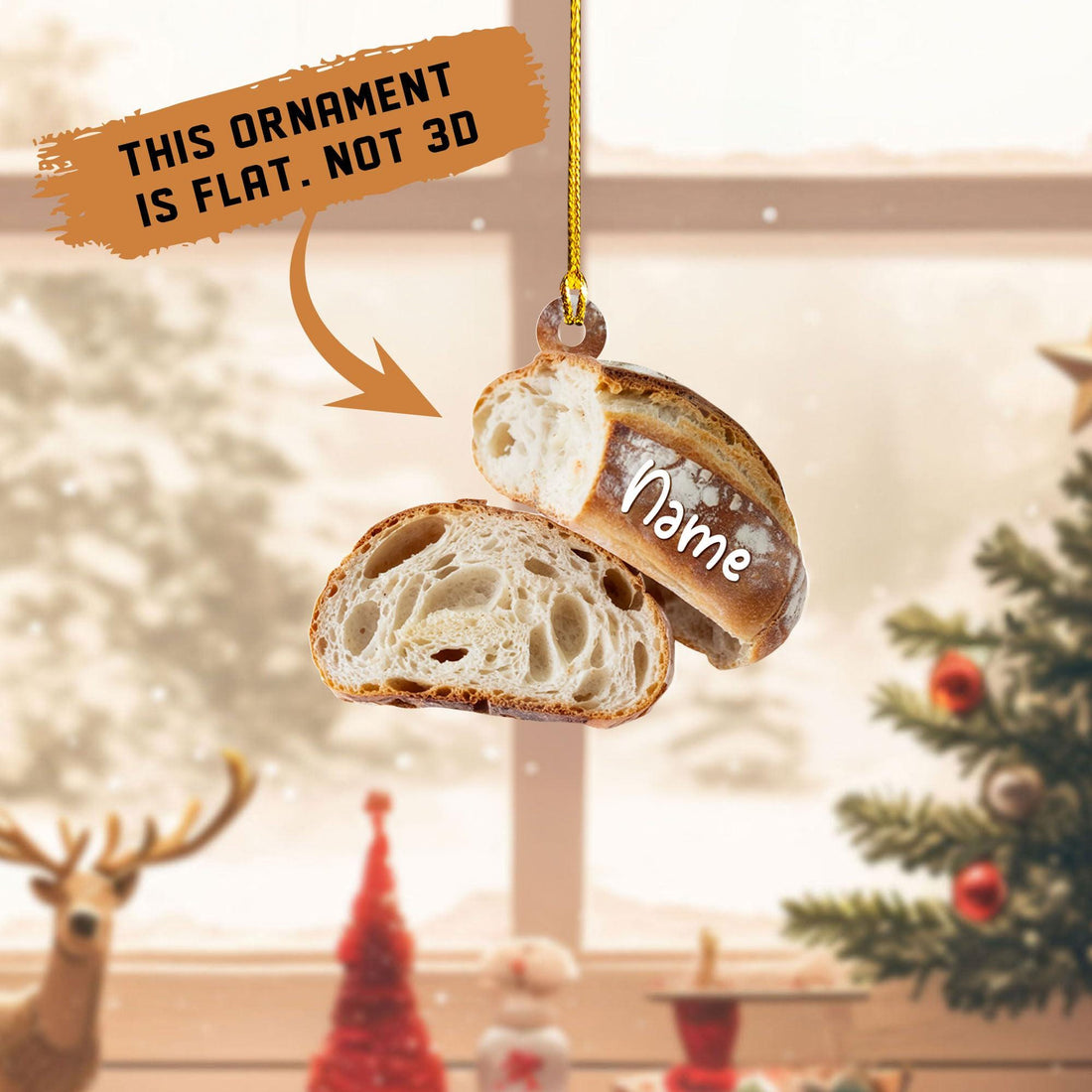 Personalized Sourdough Starter Jar Christmas Ornament, Sourdough Bread Ornament, Sourdough Ornament Gift, Baking Lovers Gift,Sourdough Lover