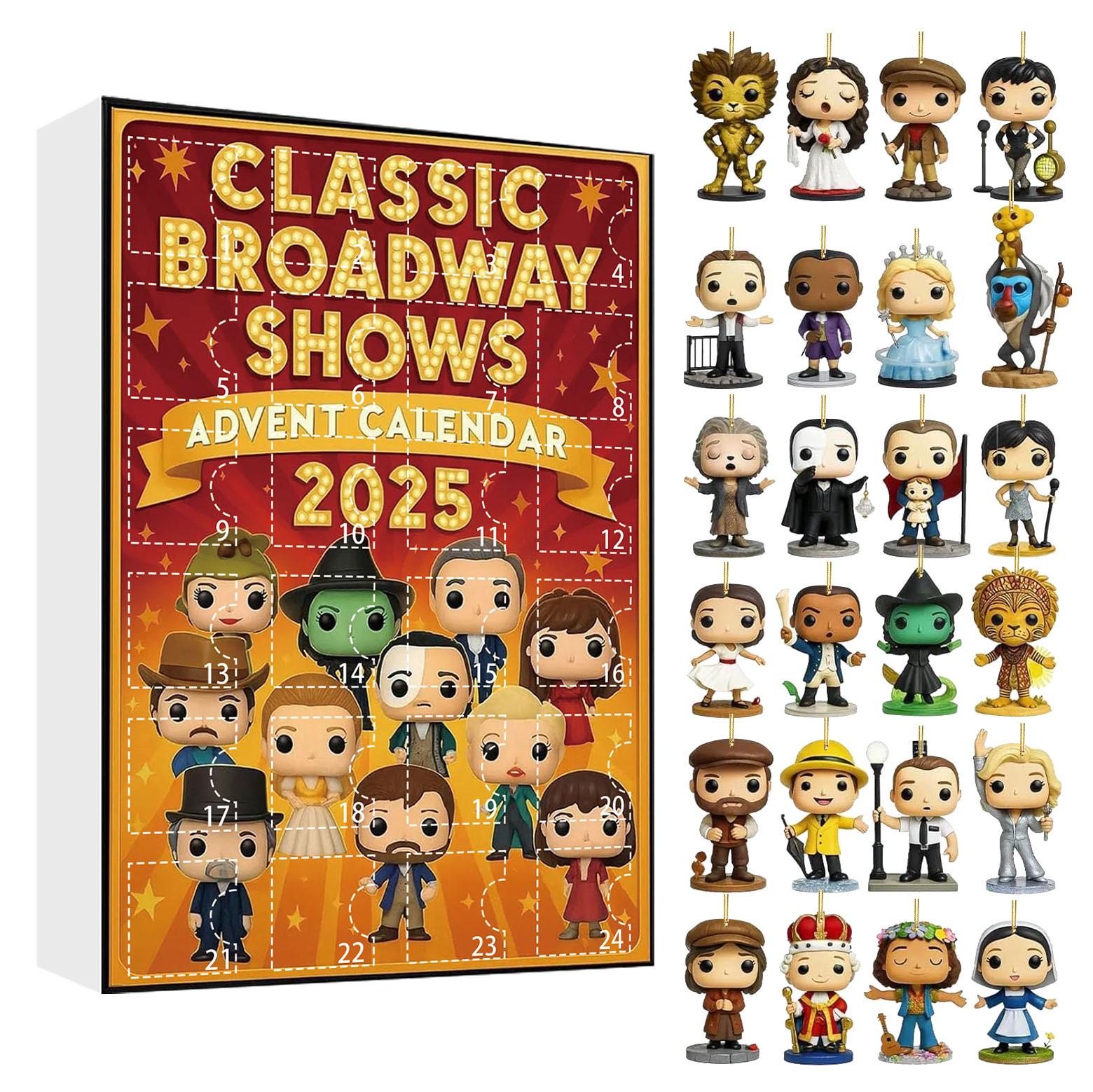 Musical Theater Ornament Set | 24PCS Acrylic Advent Calendar 2025 | Drama Lover Christmas Gift