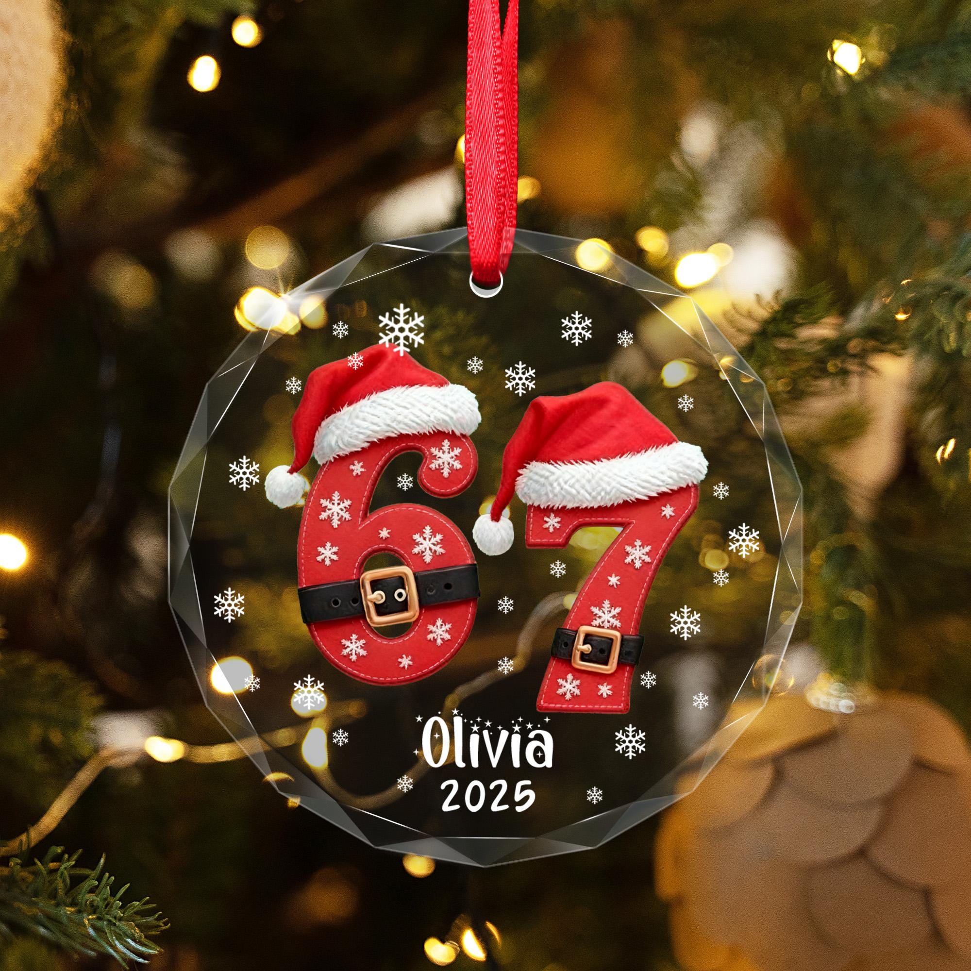 6 7 Ornament, Custom six seven Funny Christmas Gift