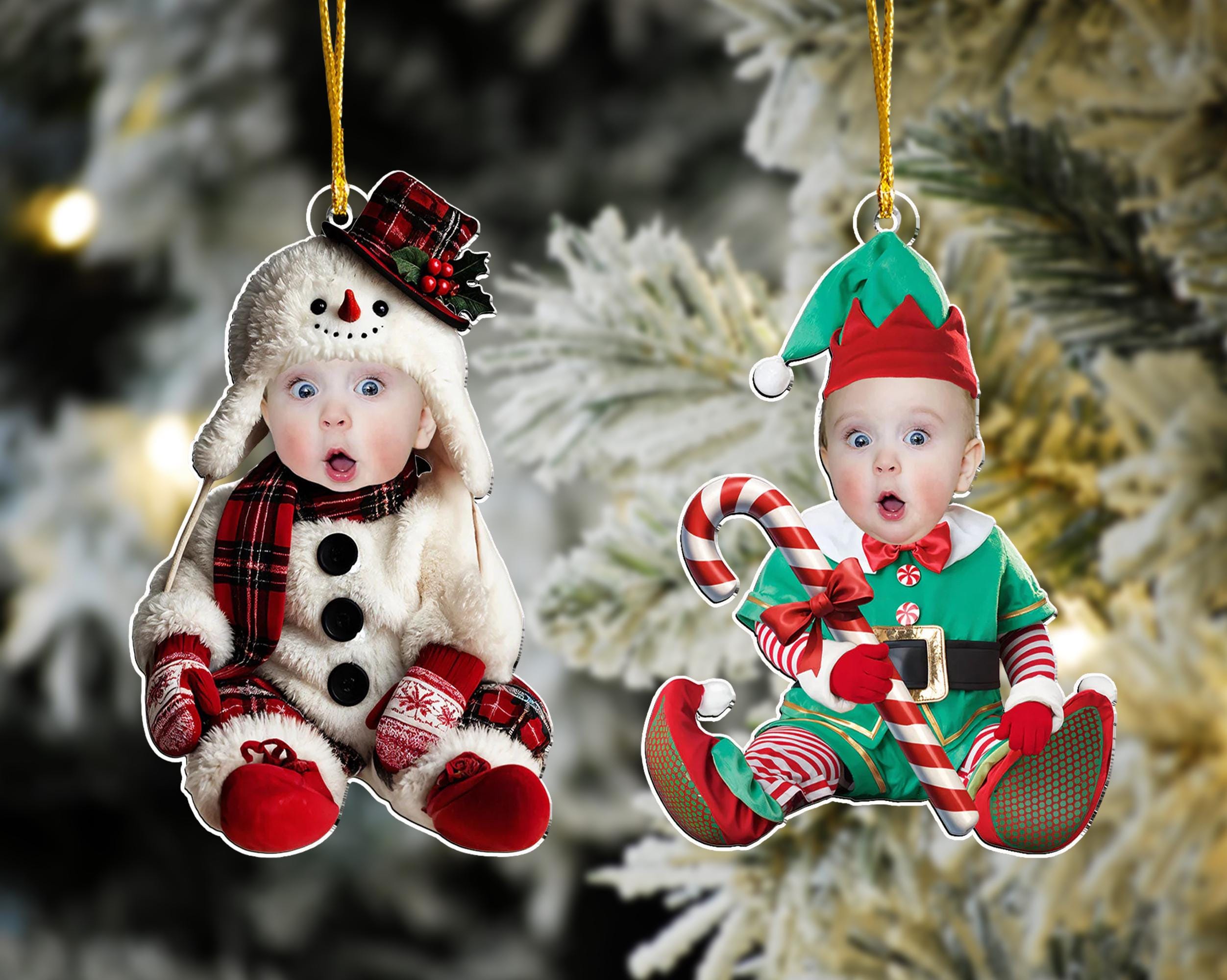 Custom Baby Face Acrylic Ornament: First Christmas Keepsake 2025, Baby Photo Ornament, Baby Christmas Gift, Newborn Gift