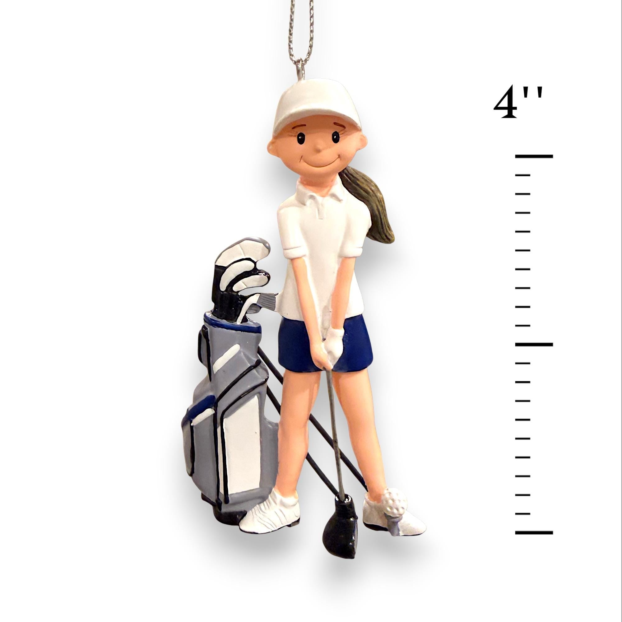 Personalized Golfer Ornament – Custom Golf Girl Christmas Gift