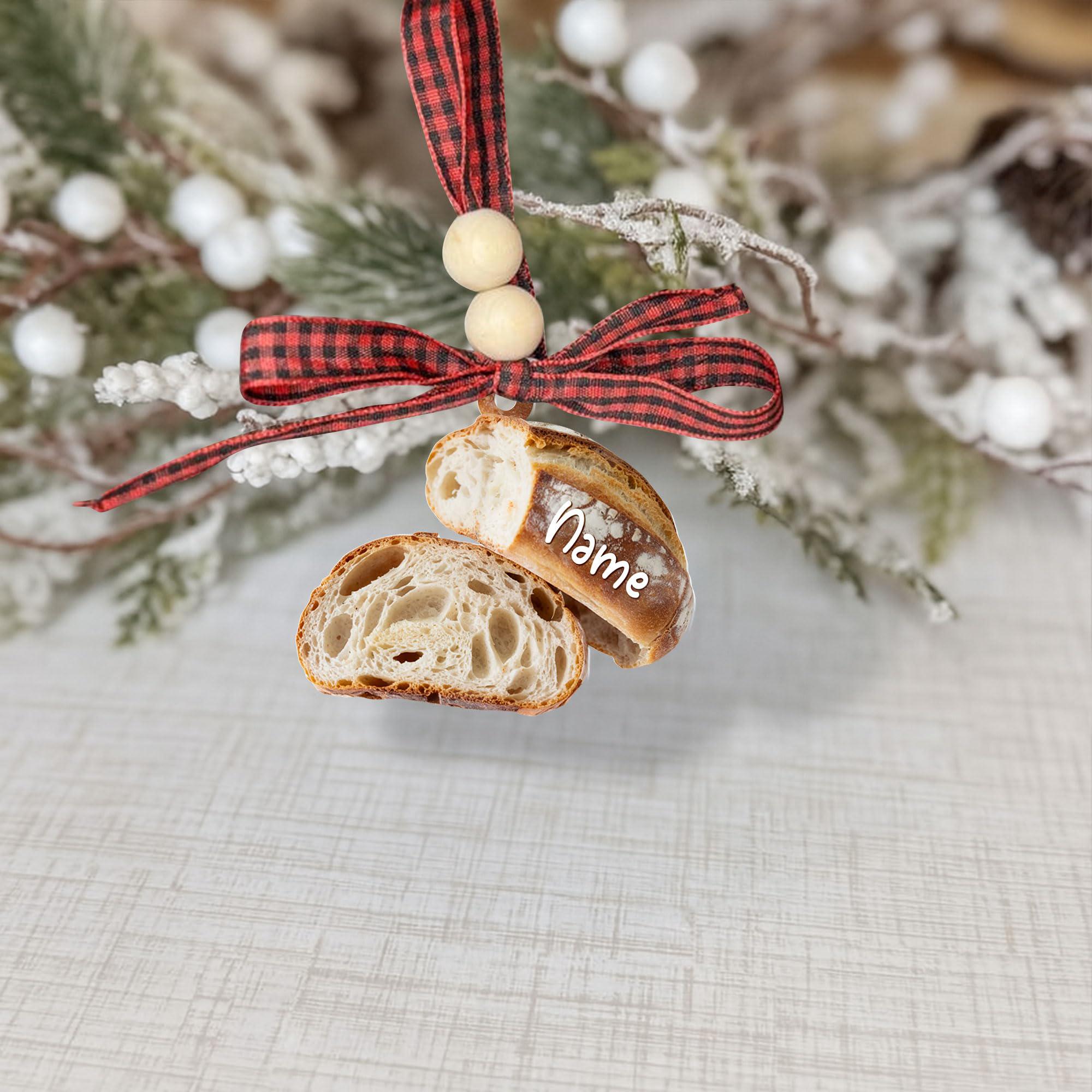 Personalized Sourdough Starter Jar Christmas Ornament, Sourdough Bread Ornament, Sourdough Ornament Gift, Baking Lovers Gift,Sourdough Lover