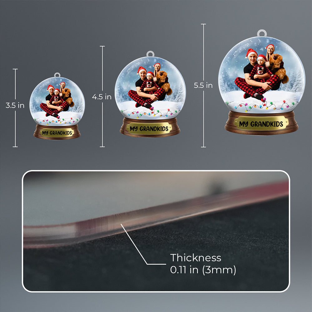 Custom Photo Christmas Is About Family And Love - Family Personalized Custom Ornament - Acrylic Custom Shaped - Christmas Gift For Family Members