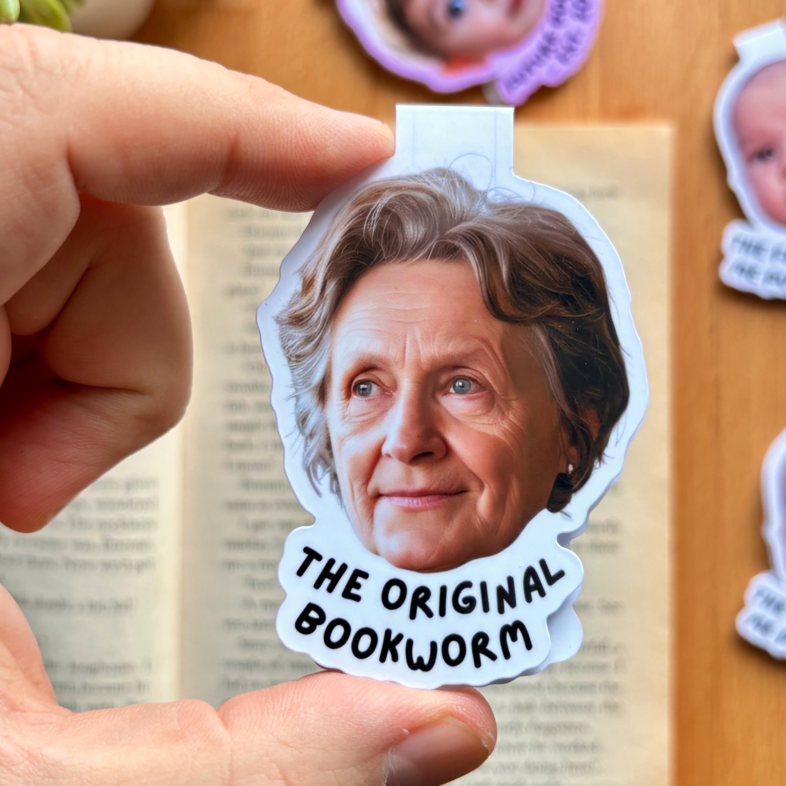 Custom Face Magnetic Bookmark Set, Personalized Photo Bookmark, Bulk Reader Gift, Family Face Magnet for Books - Add Your Text