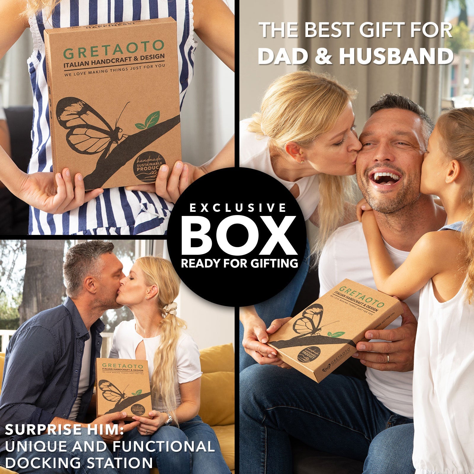 Wood Personalized Docking Station for Cell Phone, Tablet, Wallet, Gadgets, Watch, Keys, Accessories, Desk Organizer, Gifts for Men (Moroon)