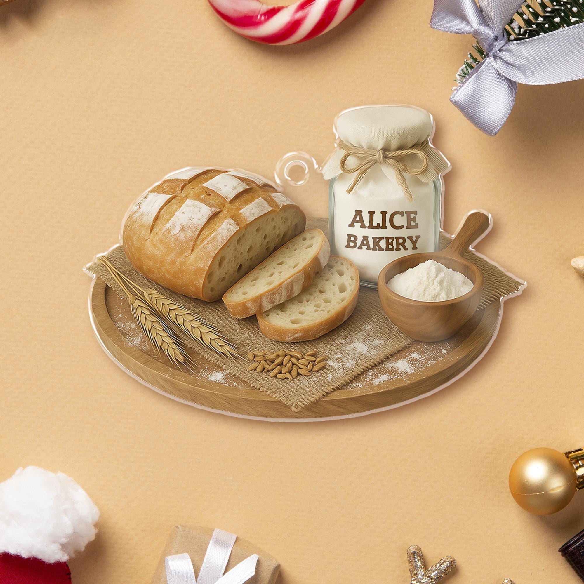Personalized Sourdough Bread Ornament 2025 Kitchen Keepsake, Christmas Gift for Bakers
