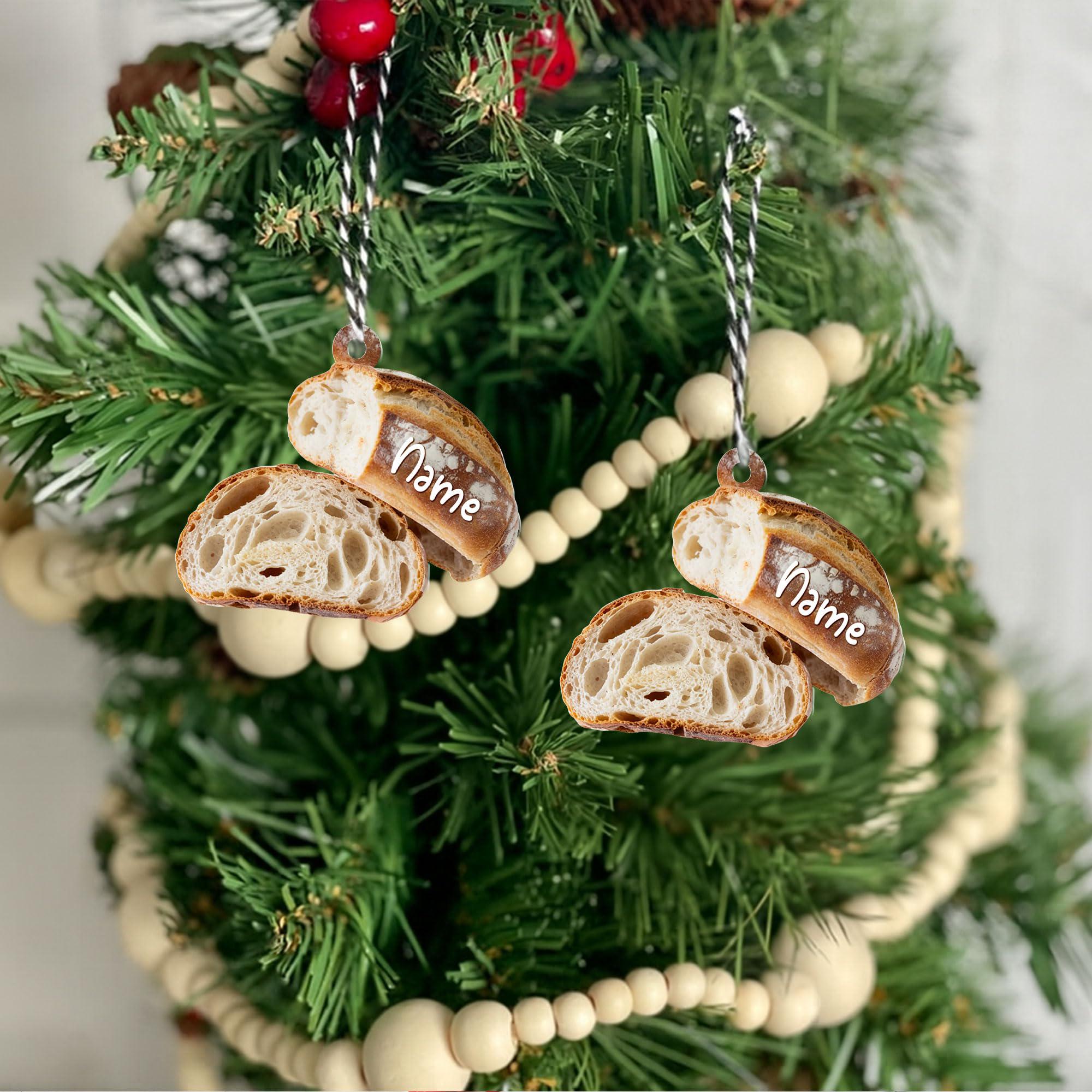 Personalized Sourdough Starter Jar Christmas Ornament, Sourdough Bread Ornament, Sourdough Ornament Gift, Baking Lovers Gift,Sourdough Lover