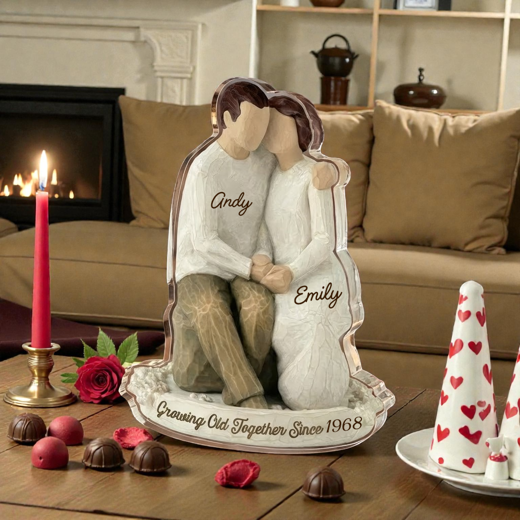 Growing Old together - Personalized Acrylic Block Plaque