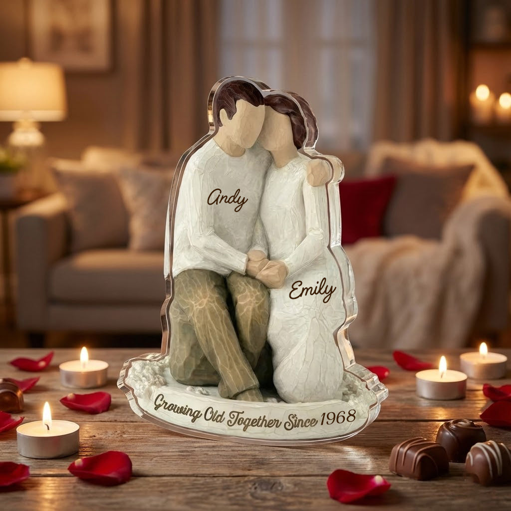 Growing Old together - Personalized Acrylic Block Plaque