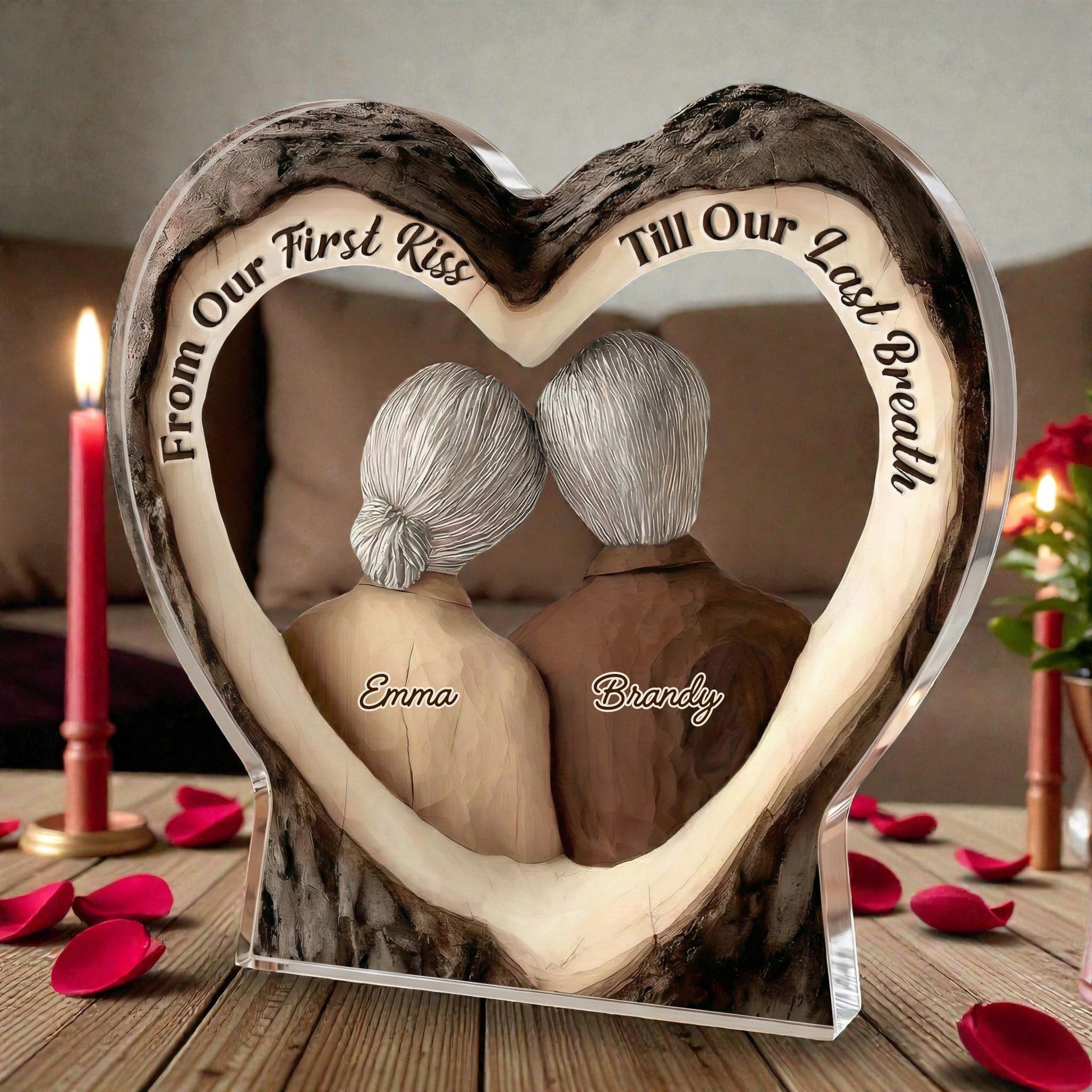 Heart Of Forever - Personalized Acrylic Block Plaque