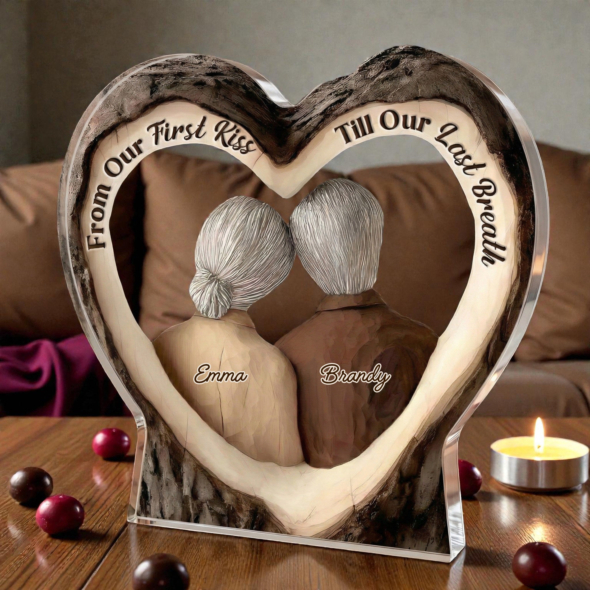 Heart Of Forever - Personalized Acrylic Block Plaque