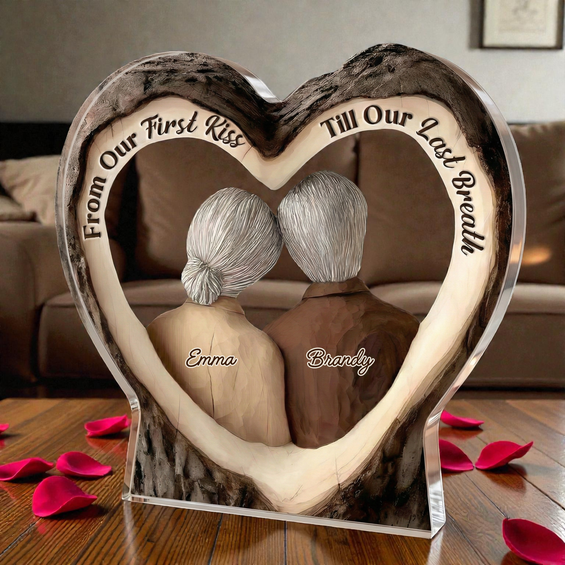 Heart Of Forever - Personalized Acrylic Block Plaque