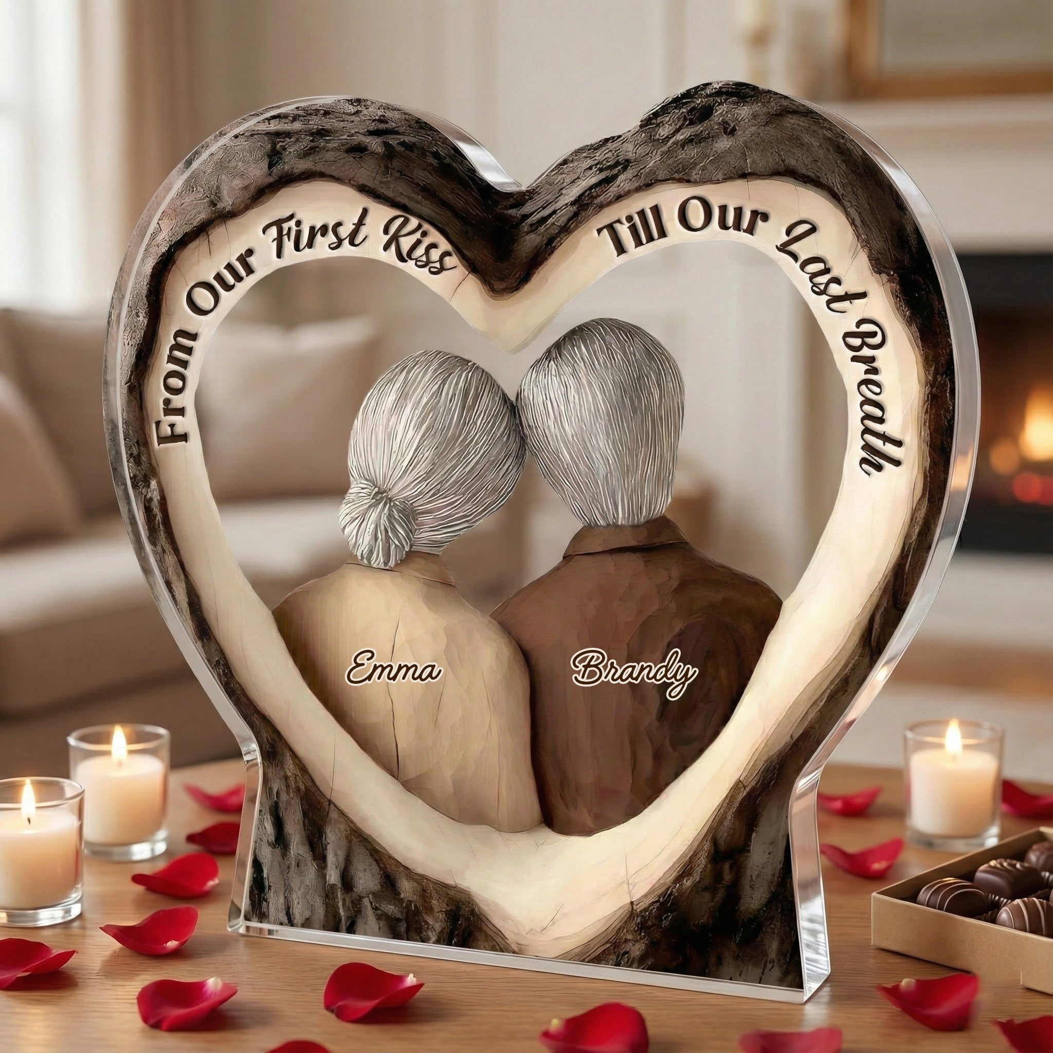 Heart Of Forever - Personalized Acrylic Block Plaque