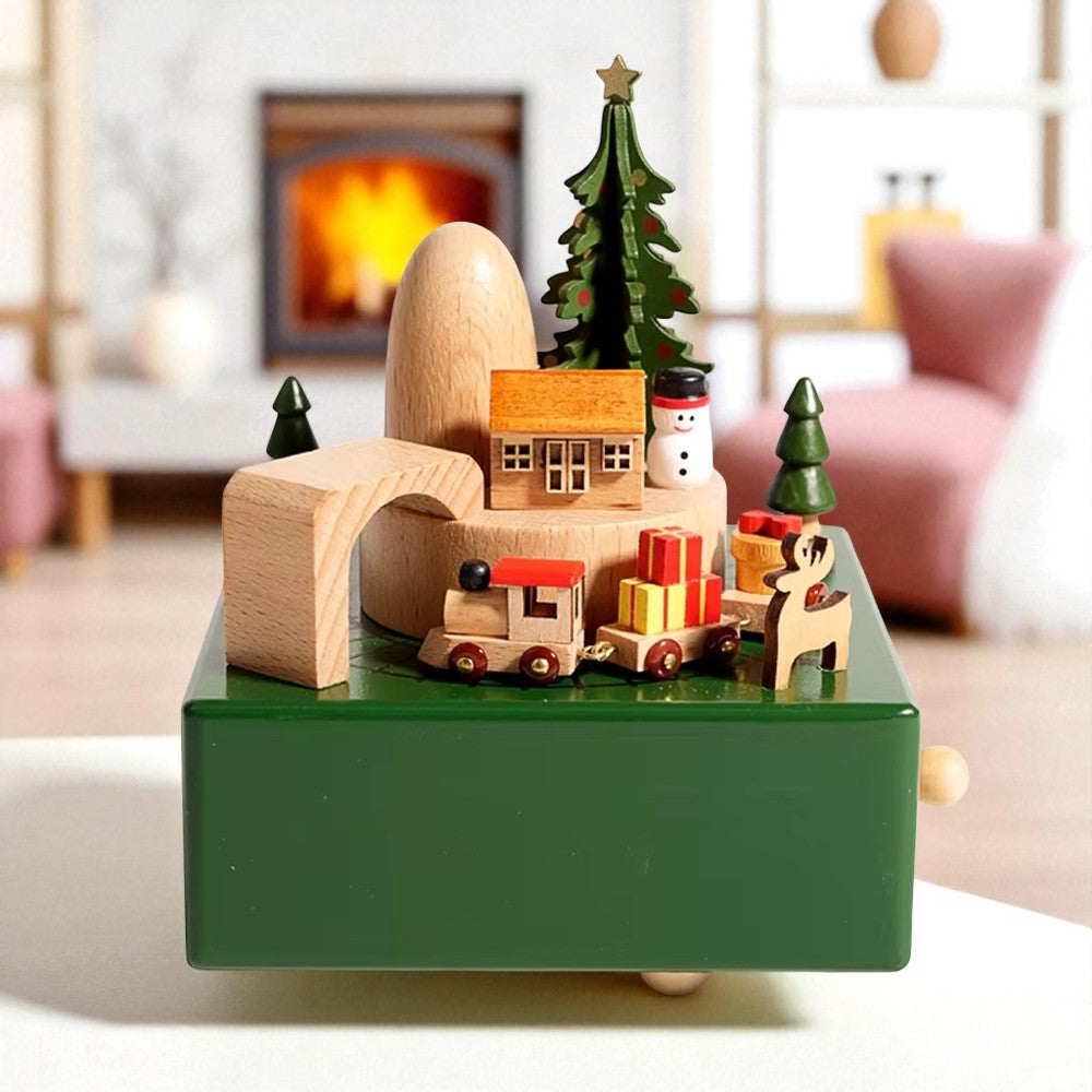 Personalised Wooden Musical Box, Engraved Name Music Box, Baby Shower Gift,Holiday Gift,Nursery Decor, Christmas Musical Box