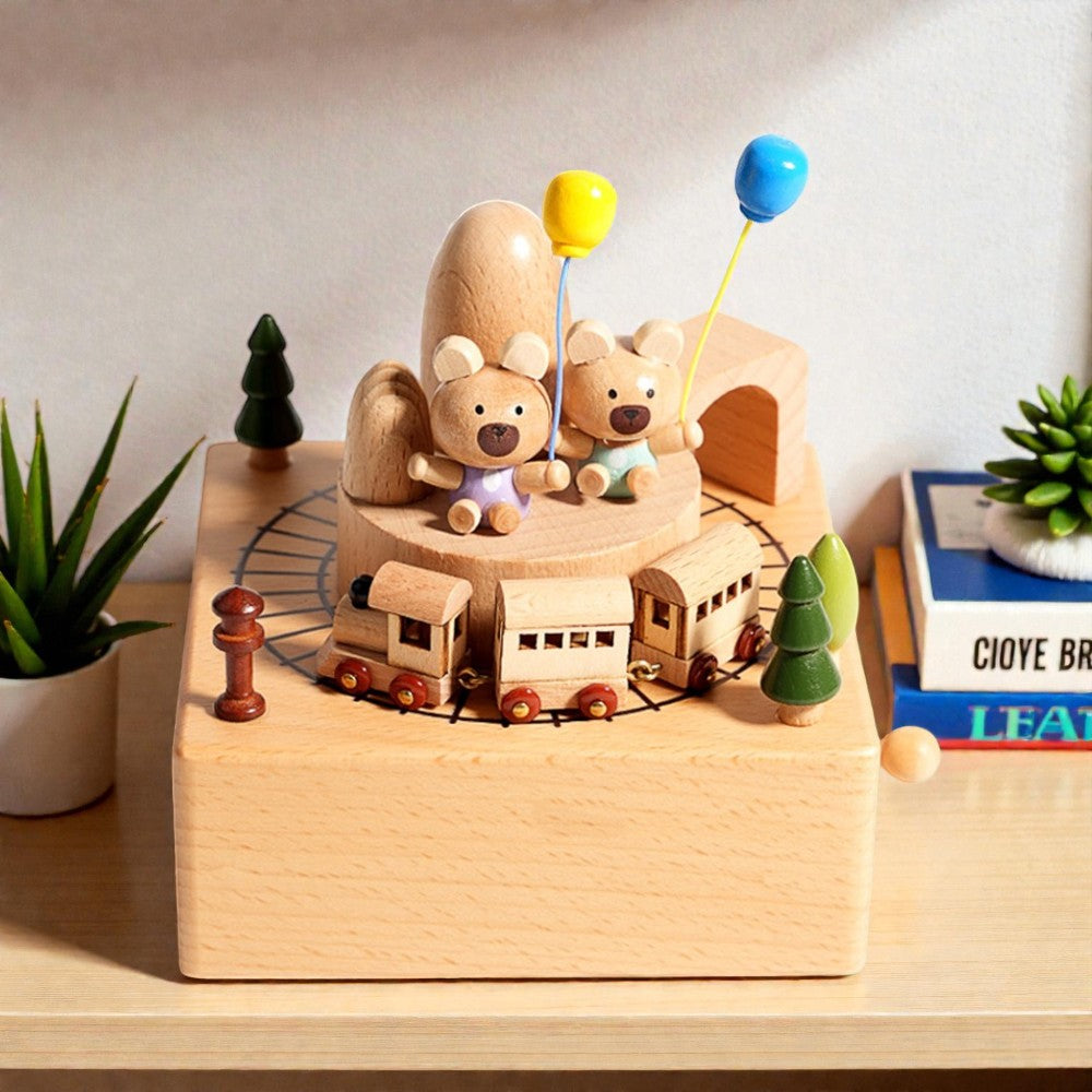 Custom Wooden Carousel Musical Box, Engraved Name Music Box,Sensory Toys,Unique Keepsake Gift,Baby shower gift, Birthday Gifts, Couples Gift