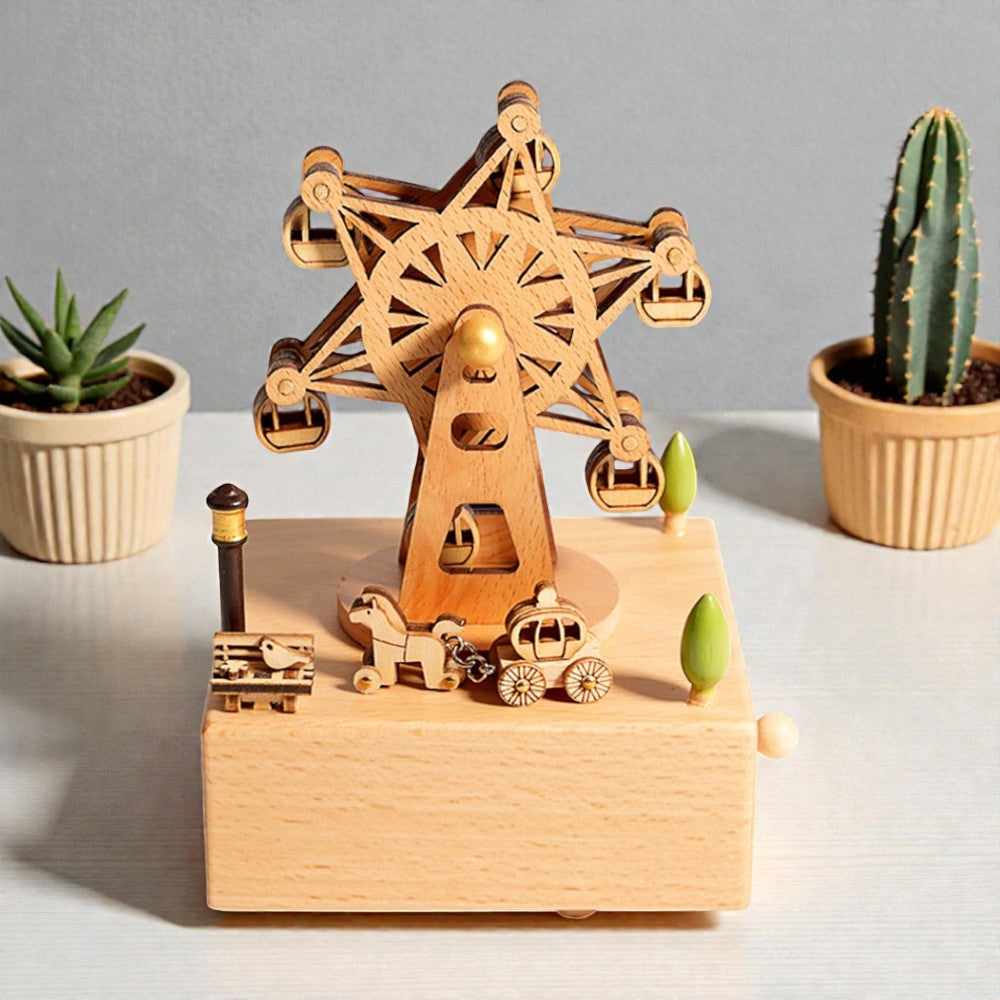 Custom Wooden Carousel Musical Box, Engraved Name Music Box,Sensory Toys,Unique Keepsake Gift,Baby shower gift, Birthday Gifts, Couples Gift