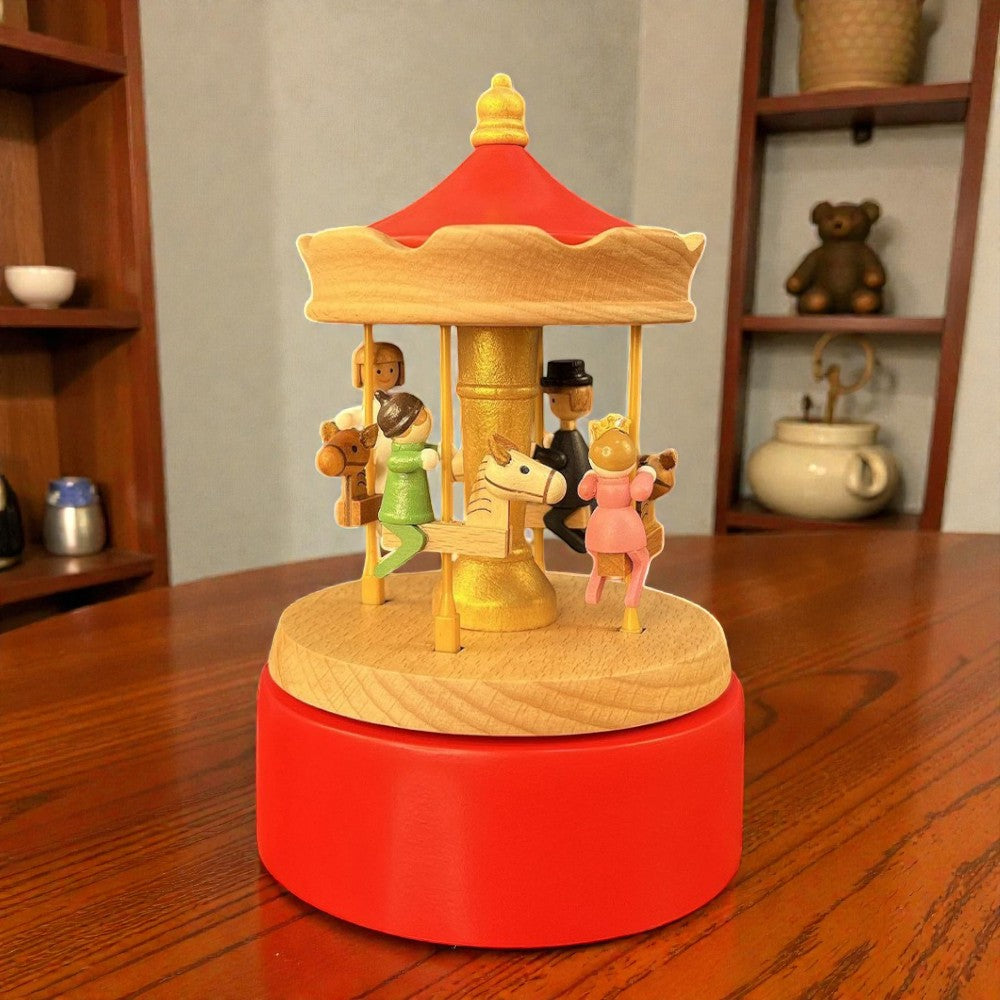 Custom Wooden Carousel Musical Box, Engraved Name Music Box,Sensory Toys,Unique Keepsake Gift,Baby shower gift, Birthday Gifts, Couples Gift