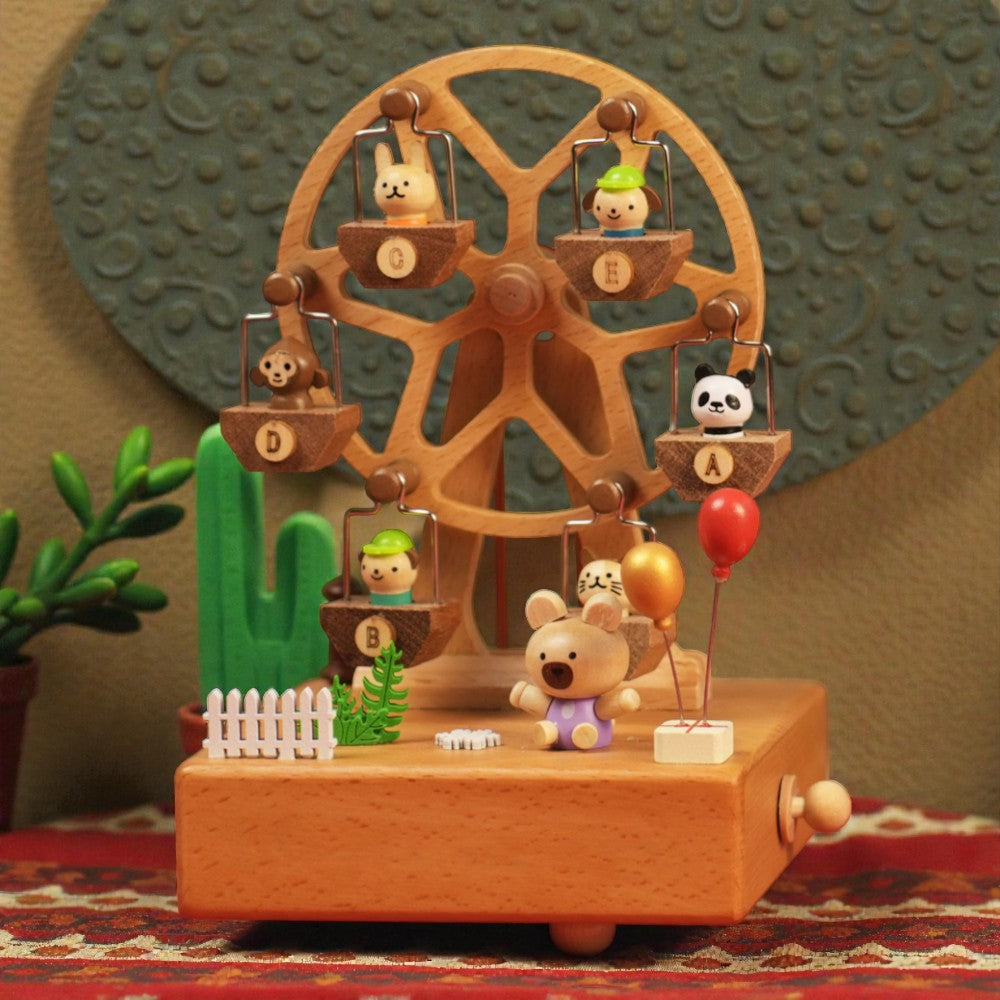 Custom Wooden Carousel Musical Box, Engraved Name Music Box,Sensory Toys,Unique Keepsake Gift,Baby shower gift, Birthday Gifts, Couples Gift