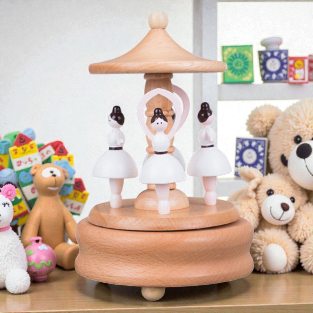 Custom Wooden Carousel Musical Box, Engraved Name Music Box,Sensory Toys,Unique Keepsake Gift,Baby shower gift, Birthday Gifts, Couples Gift