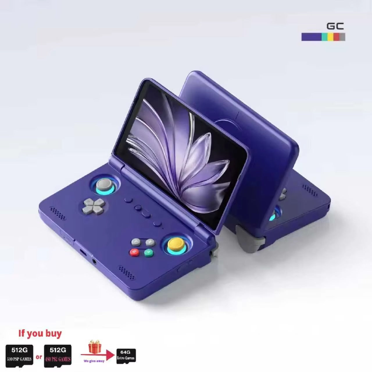 Retroid Pocket Flip 2 Retro Video Game Console Retro Handheld Game Console 5.5Inch AMOLED Screen PSP PS2 Android13 RPFlip2 Gift