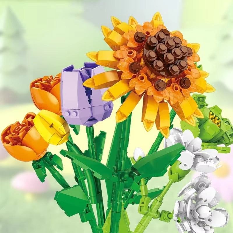 24 Days Flower Bouquet Building Blocks Christmas Advent Calendar Sunflower Countdown Advent Calendars Christmas Decoration 2025