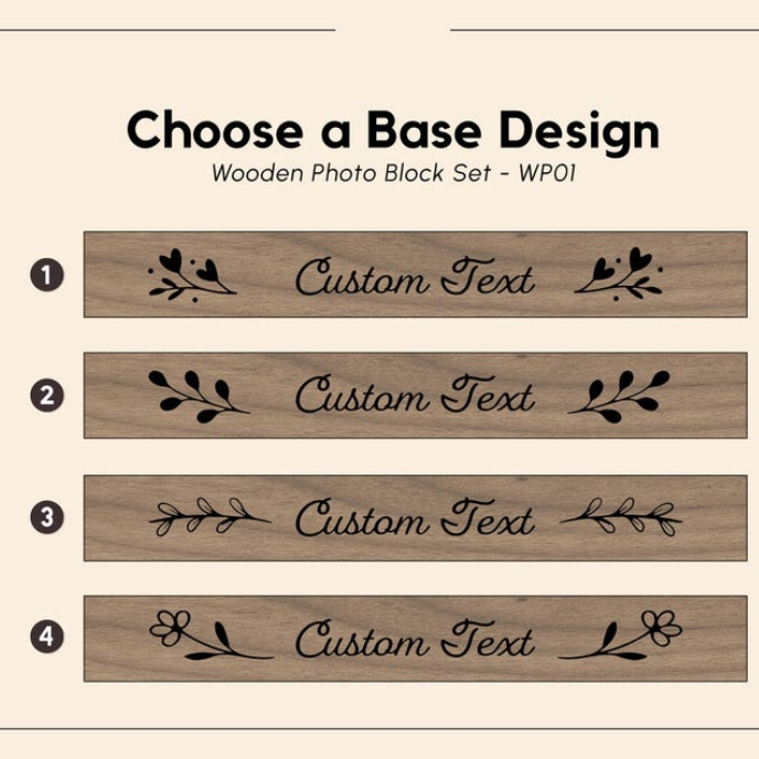 Custom Wooden Photo Blocks Collage – Stackable Wood Photo Block Set, Family & Personalized Picture Gift