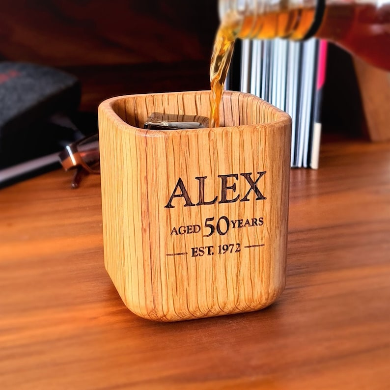Personalised 80th Birthday Whiskey Tumbler