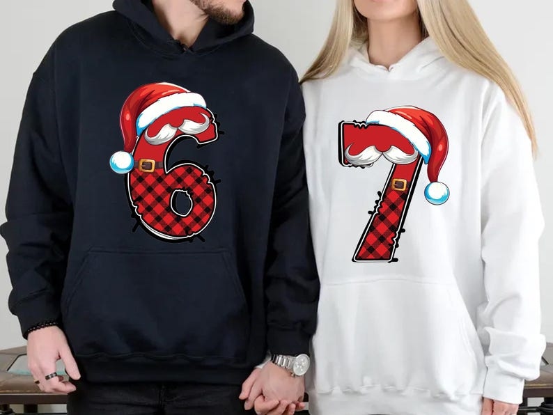 6 7 Shirts, Couples Halloween Costume, Funny Matching Tees, Trendy Teen Halloween Costume Shirt, 67 trend