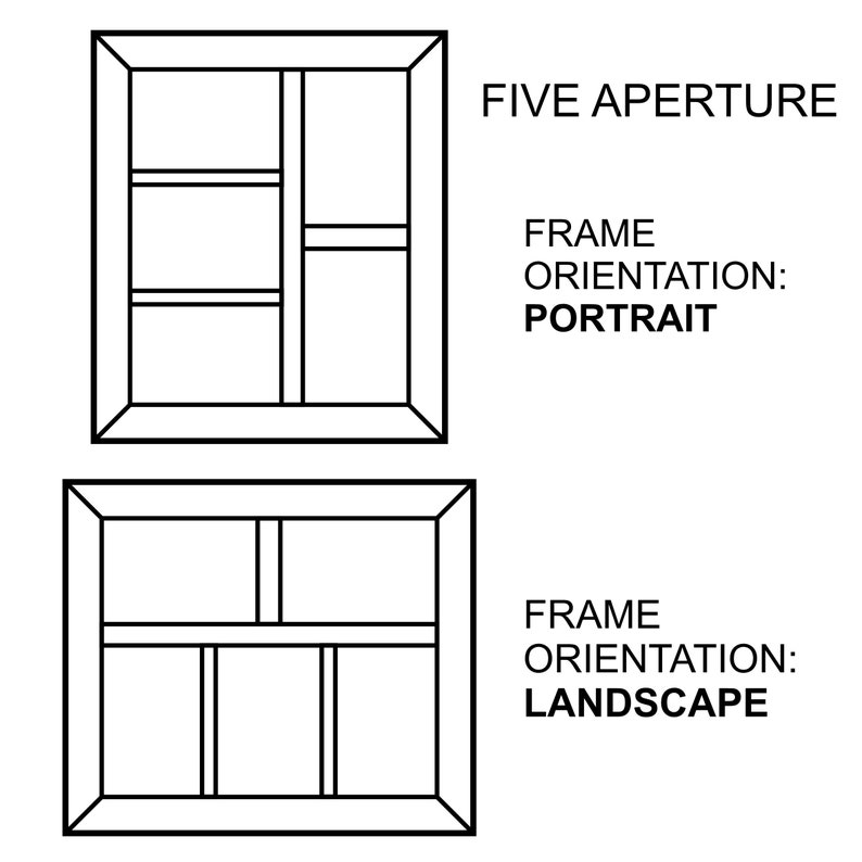 Personalized Solid Oak Multi Photo Frame: 5-Aperture Collage